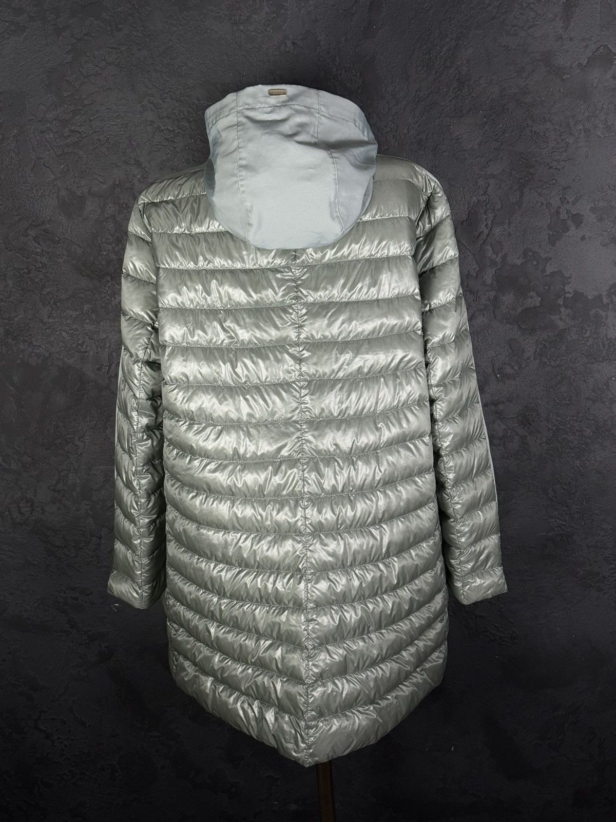 Herno Herno Women’s Long Down Puffer Jacket Hooded Silver Gray Size XXL / US 16-18 / IT 52-54 - 14 Thumbnail