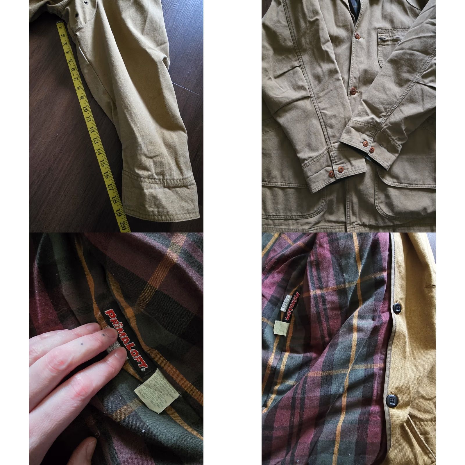 Vintage VINTAGE LL Bean Chore Coat Jacket 90s Removable Primaloft Lining Tan XL Men’s (Adult) Mens Size US XL / EU 56 / 4 - 9 Thumbnail