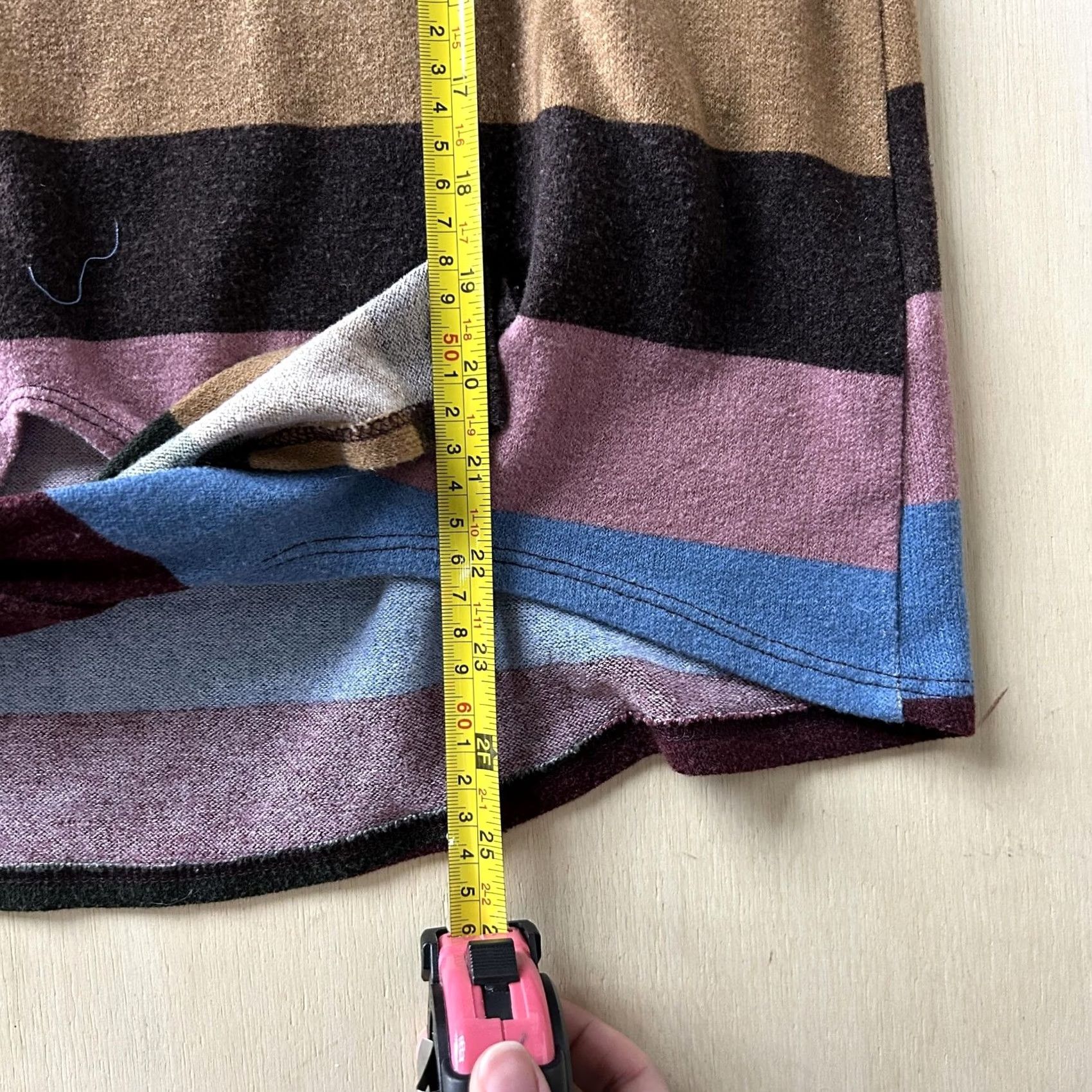Bell Y2K Bell Sleeve V Neck Tie Shirt Womens Small Multicolor Stripe 3/4 Hem Top Shirt Womens XS? Size S / US 4 / IT 40 - 3 Thumbnail