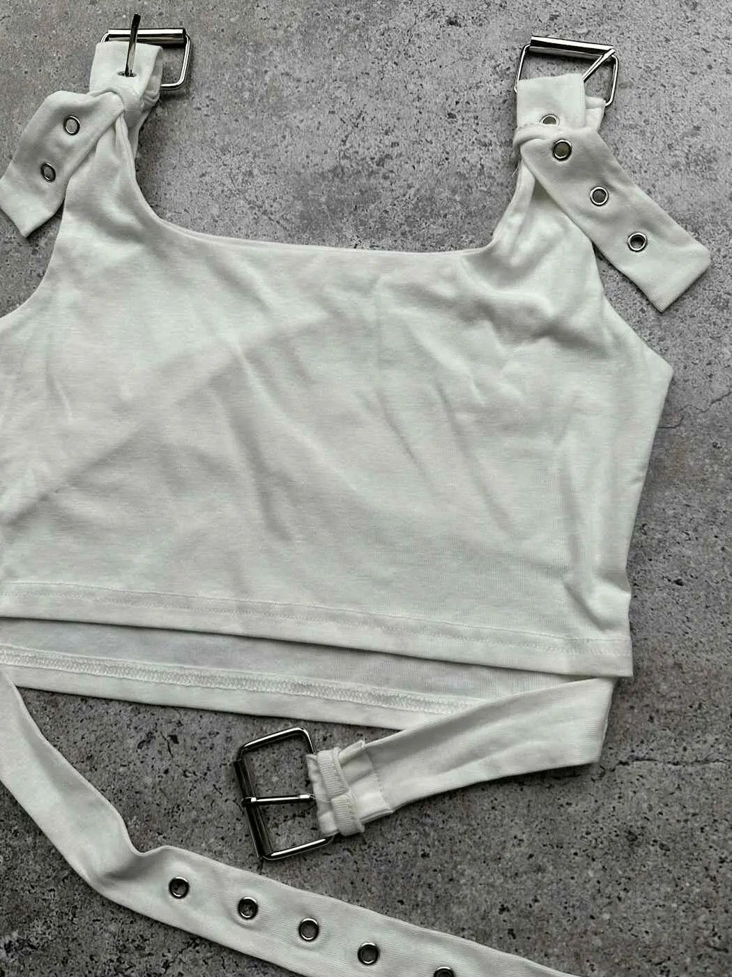 Japanese Brand Vintage Belt Tank Top C348(V302)(E8) Size XS / US 0-2 / IT 36-38 - 3 Thumbnail