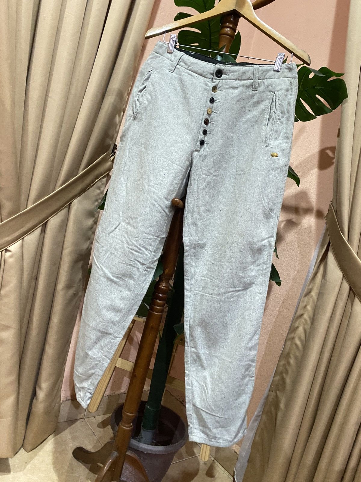 Other Clip.tab Marine Pêche French Work-Inspired Grey Trousers Size 30" / US 8 / IT 44 - 2 Thumbnail