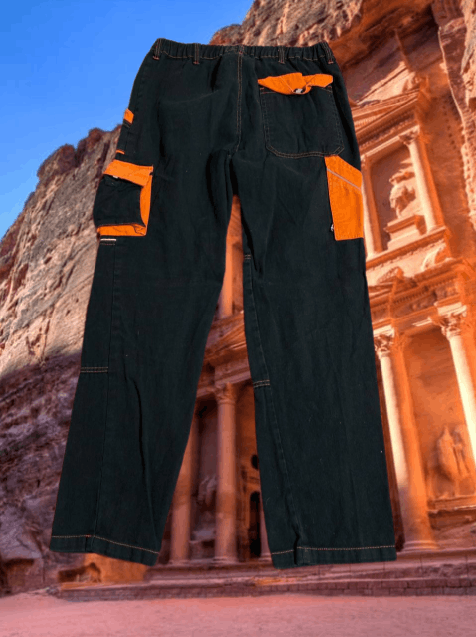 Japanese Brand Crazy Dirty Baggy Cargo Pants muitipocked Avant Garde Style Size US 32 / EU 48 - 1 Thumbnail