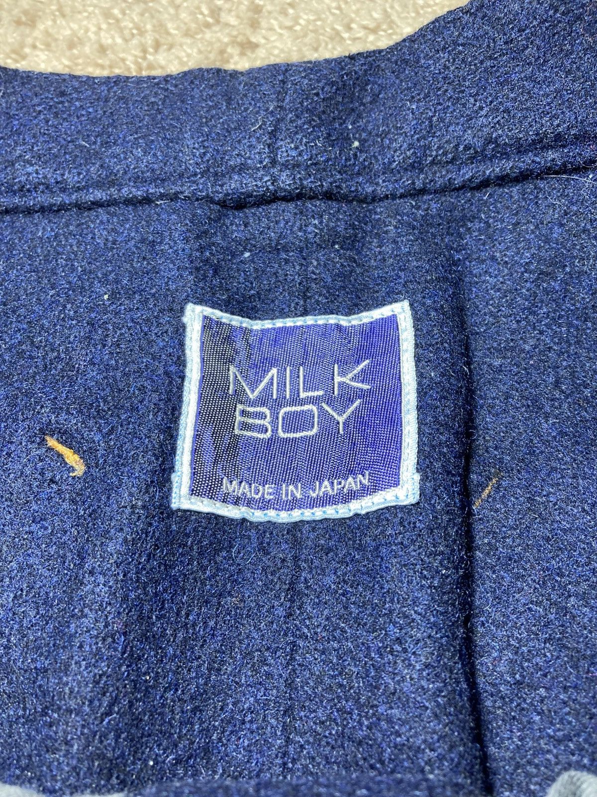 Japanese Brand 90s Milkboy Wool Carpenter Shorts Contrast Stitch Denim Faux Size US 30 / EU 46 - 5 Thumbnail