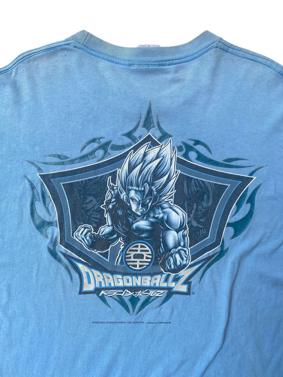 Anime VINTAGE 2002 DRAGON BALL Z TRIO SAIYAN TEE BABY BLUE Size US L / EU 52-54 / 3 - 1 Thumbnail
