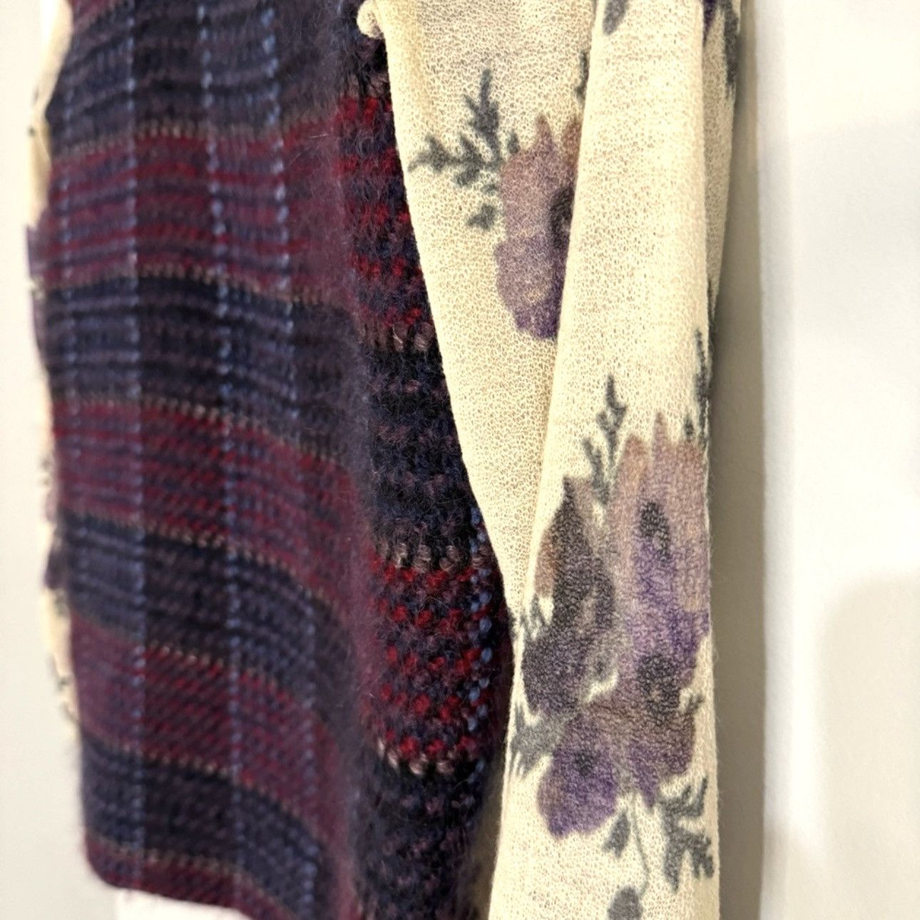 Comme des Garcons × Japanese Brand × Vintage Tricot Comme des Gascons Mohair Sweater, Plaid & Floral, M Size M / US 6-8 / IT 42-44 - 8 Thumbnail