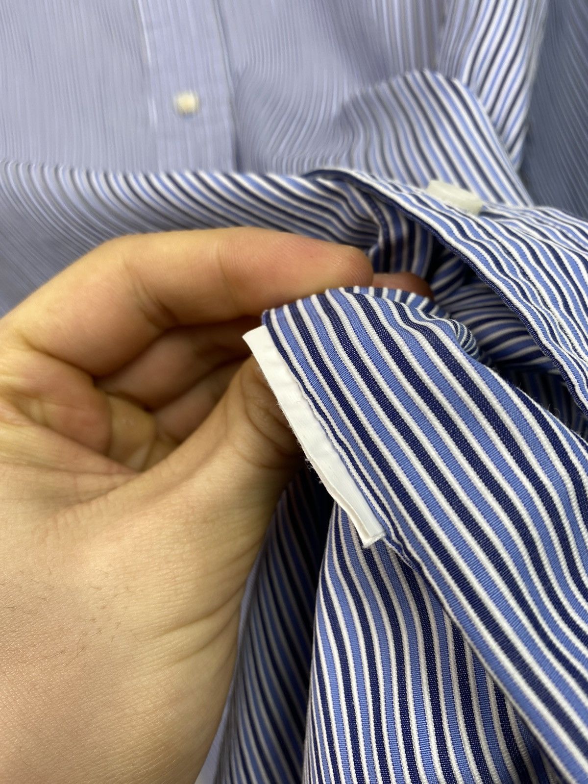 Dsquared2 Dsquared2 men striped shirt logo 50 size Blue white Size US M / EU 48-50 / 2 - 11 Thumbnail