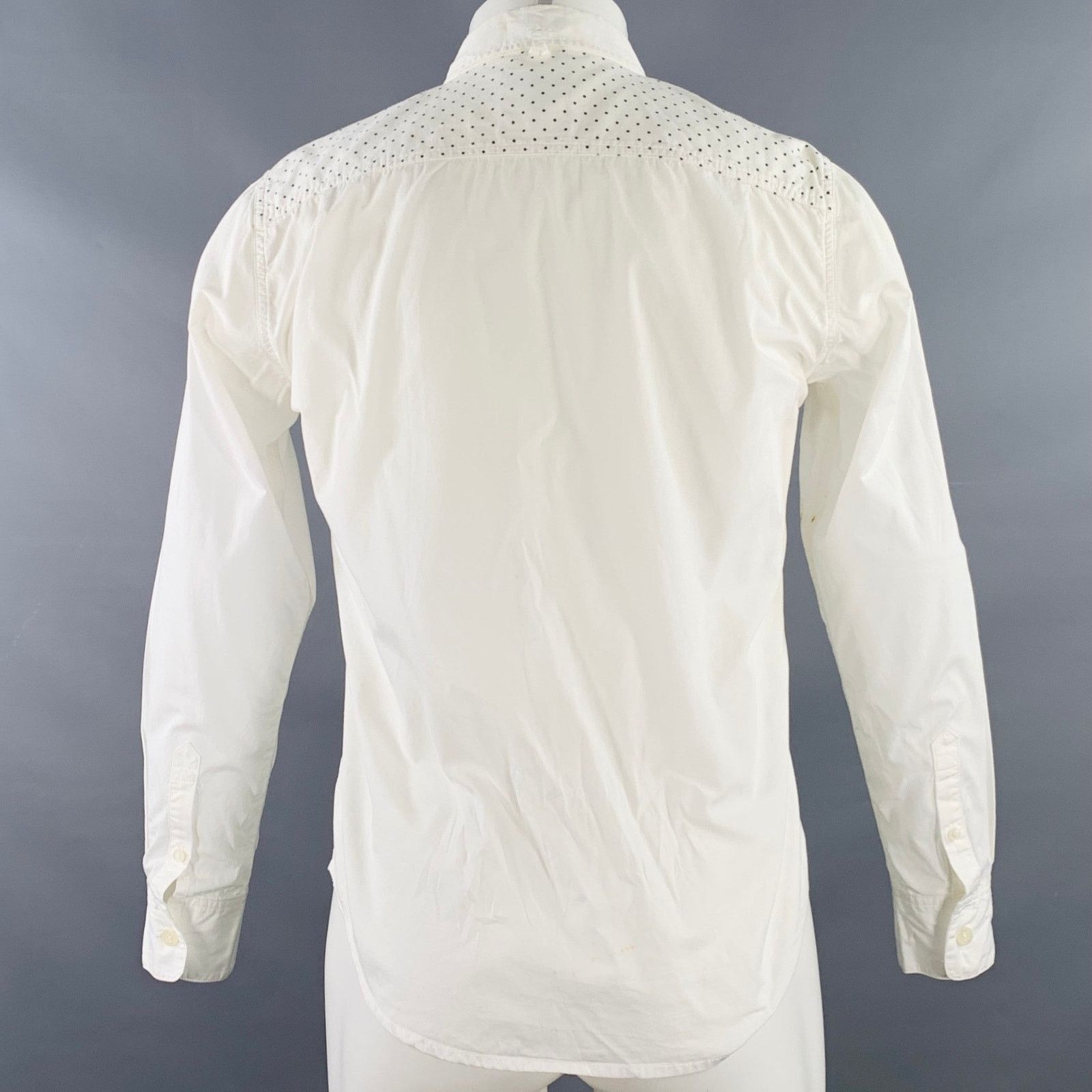 Maiden Noir Size S White Black Dots One Pocket Long Sleeve Shirt Size US S / EU 44-46 / 1 - 3 Thumbnail
