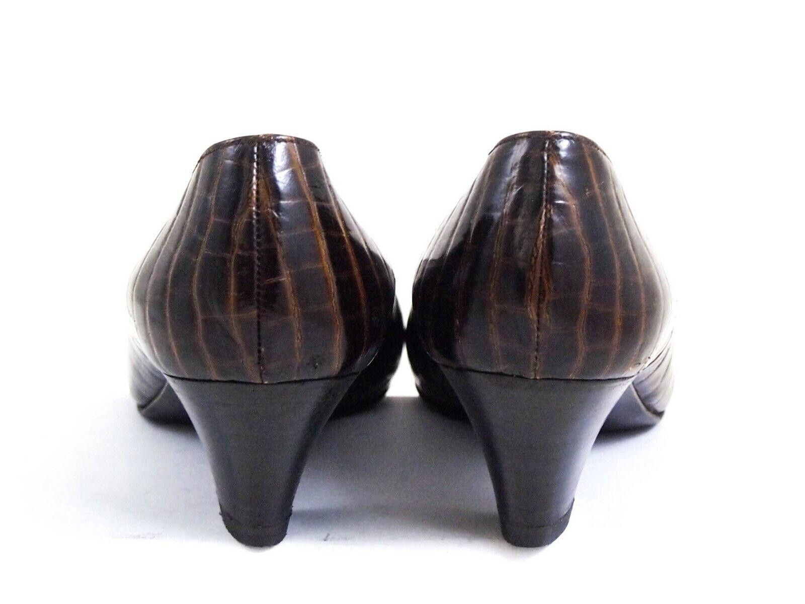 Prada Prada Croc Heels Pumps Brown Womens Size US 7 EU 37 Size US 7 / IT 37 - 6 Thumbnail