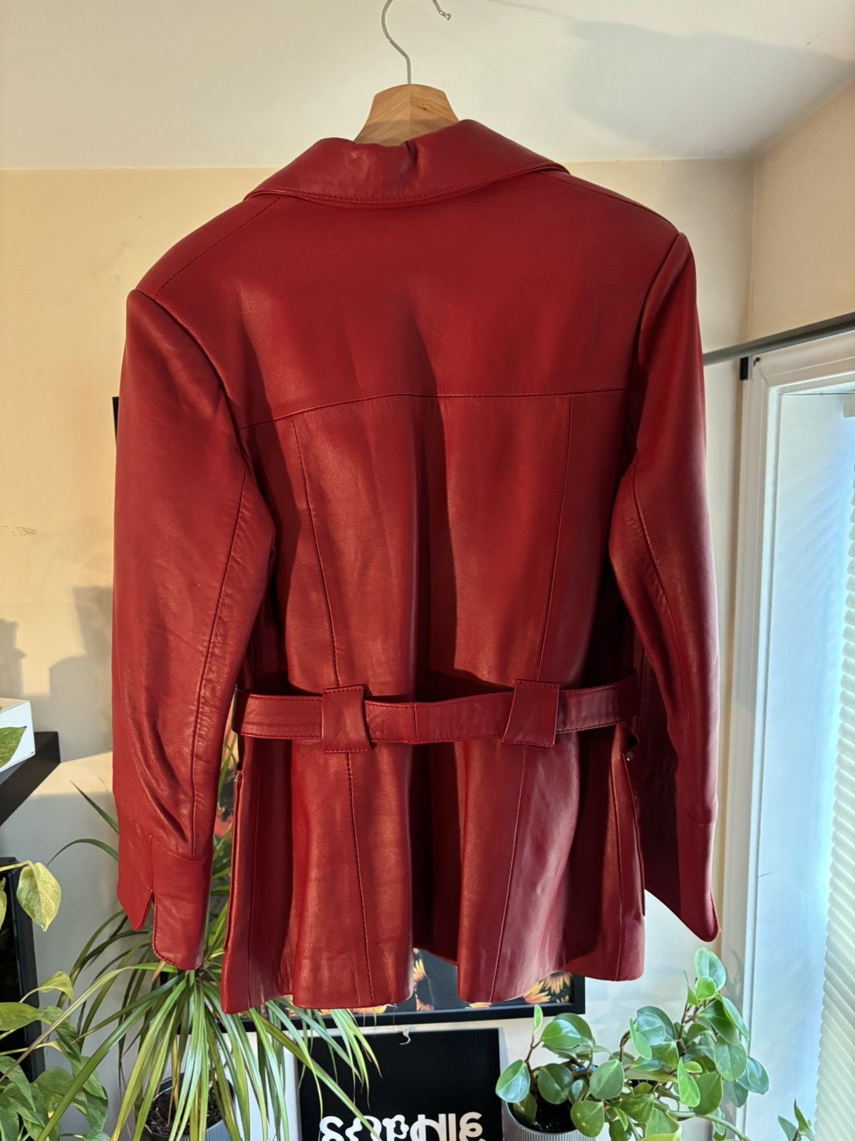 Vintage Vintage never worn red🔴leather jacket Size S / US 4 / IT 40 - 2 Thumbnail