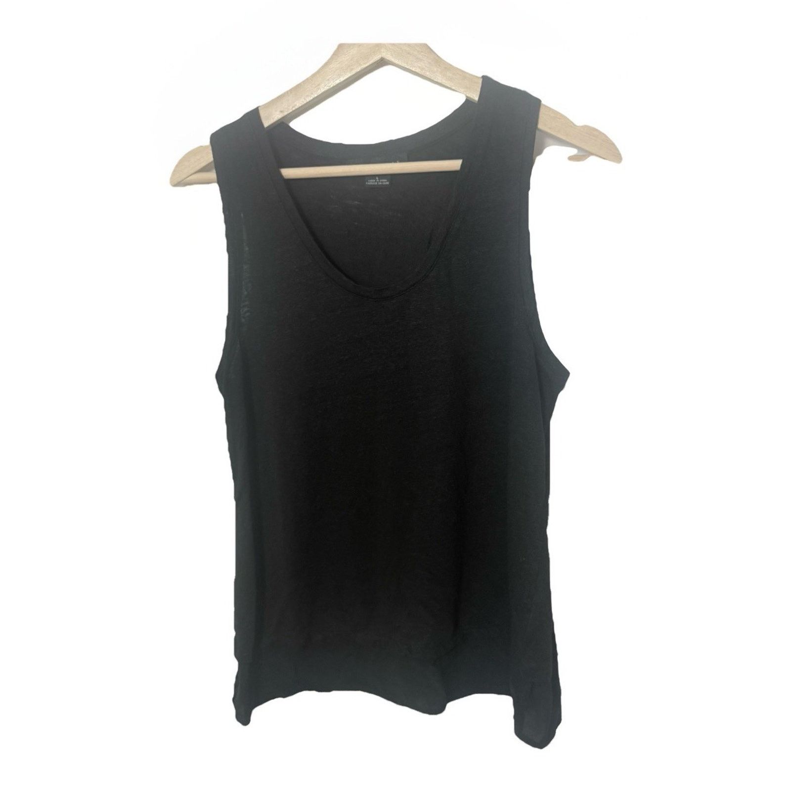 Sanctuary Sanctuary Anthropologie Tank Top Linen Slub Knit Academia Size L / US 10 / IT 46 - 1 Thumbnail
