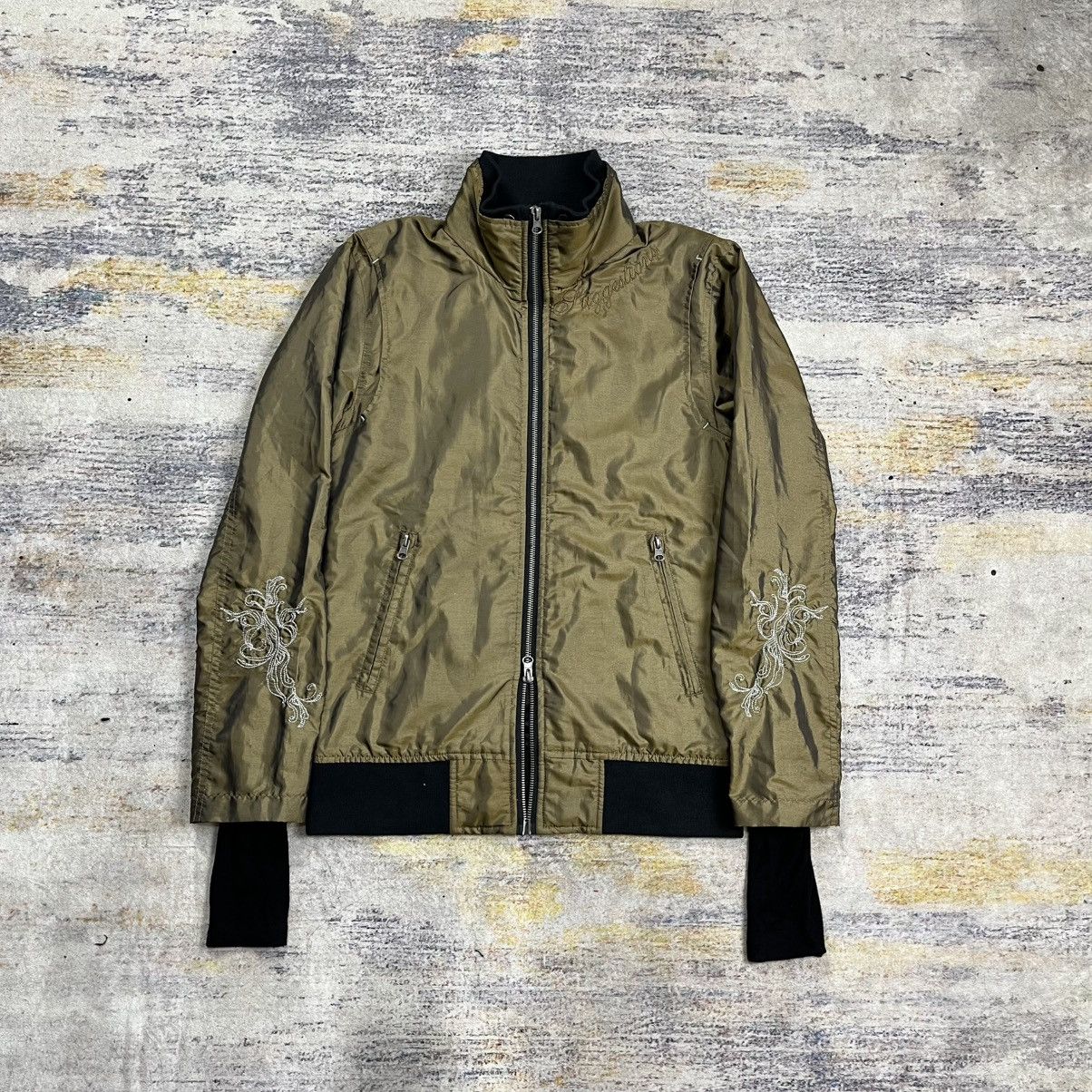 14th Addiction Vintage Midas embroidery iridescent jacket thumbholes sleeve Size US M / EU 48-50 / 2 - 2 Thumbnail