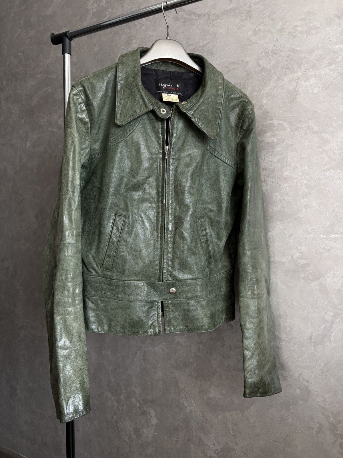 agnes b. Agnes B. Special Cattle Skin Leather Biker Jacket size S Size S / US 4 / IT 40 - 1 Thumbnail
