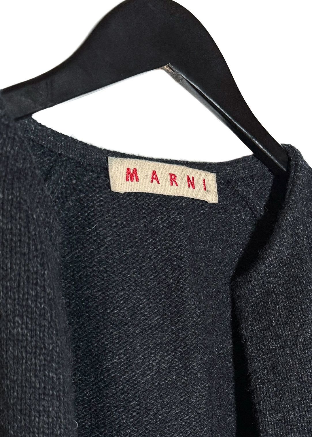 Marni Marni Charcoal Navy Melange Open Bolero Knit Sweater Size M / US 6-8 / IT 42-44 - 3 Thumbnail