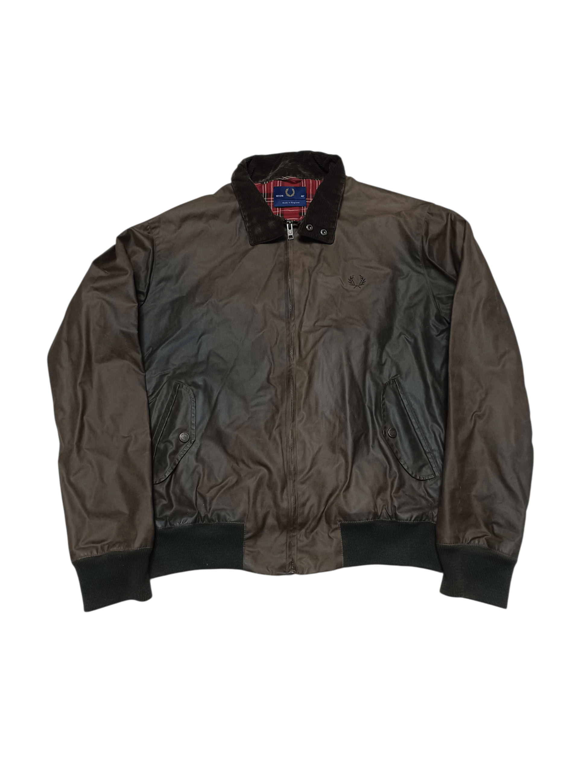 FRED PERRY VINTAGE LUXURY WAXED BOMBER JACKET