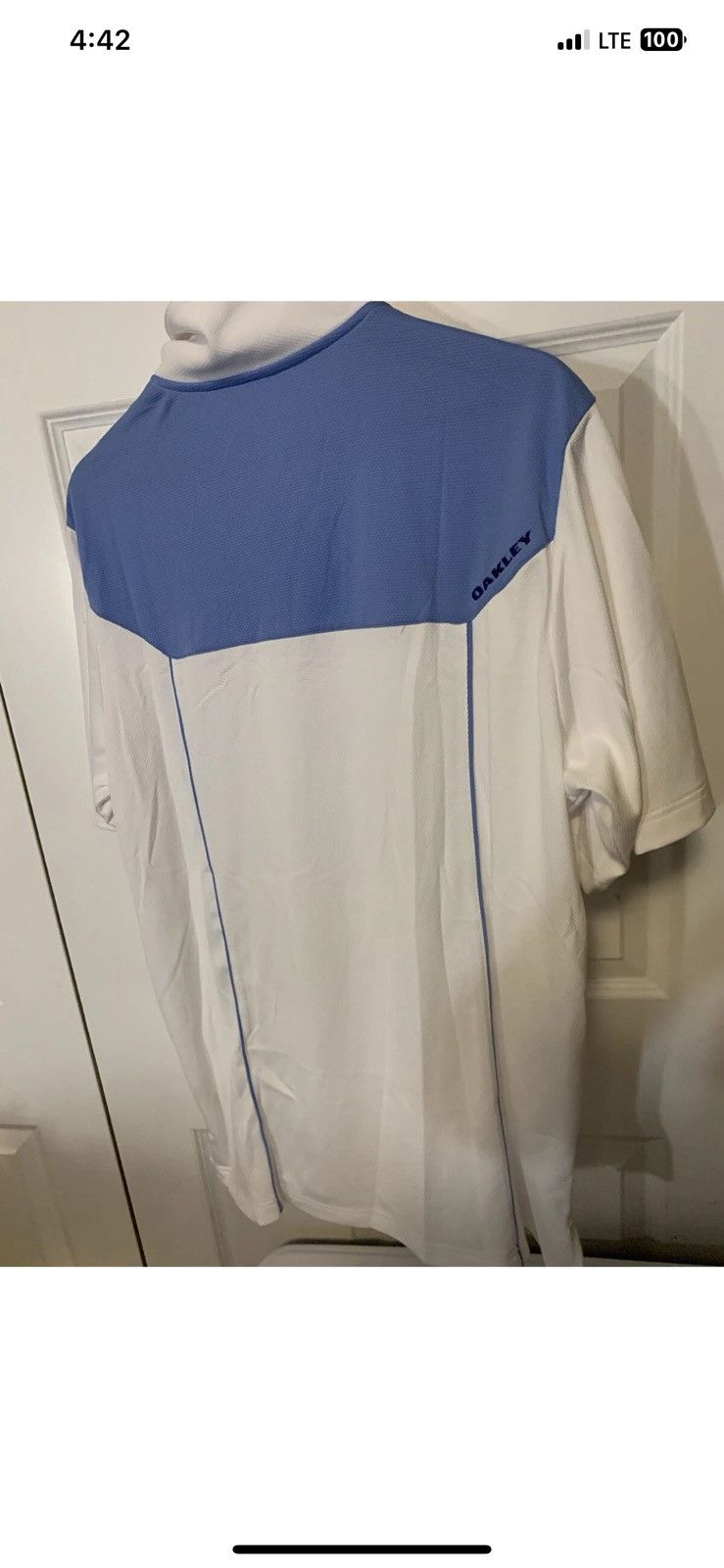 Oakley Oakley mens sz L quarter zip blue trim polo Size US L / EU 52-54 / 3 - 8 Thumbnail