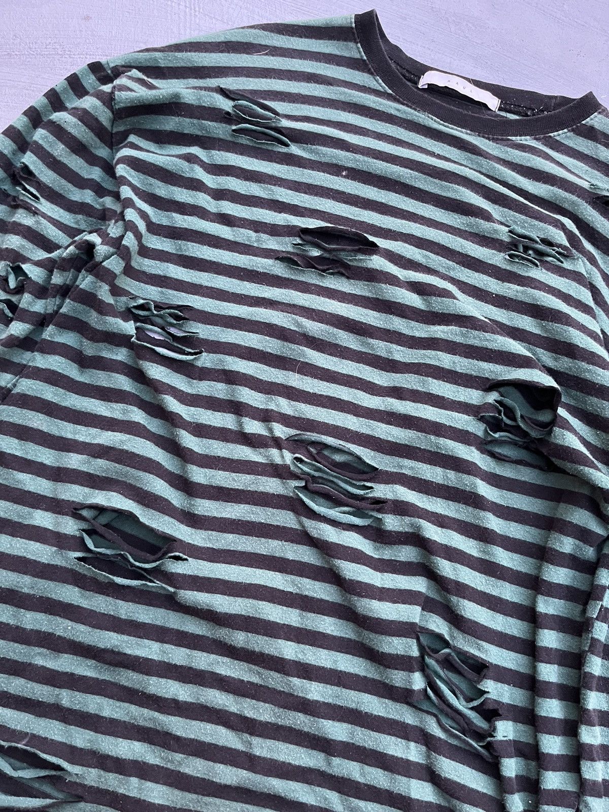Japanese Brand RAUL DISTRESSED GRUNGE LONGSLEEVE KURT COBAIN STYLE Size US M / EU 48-50 / 2 - 5 Thumbnail
