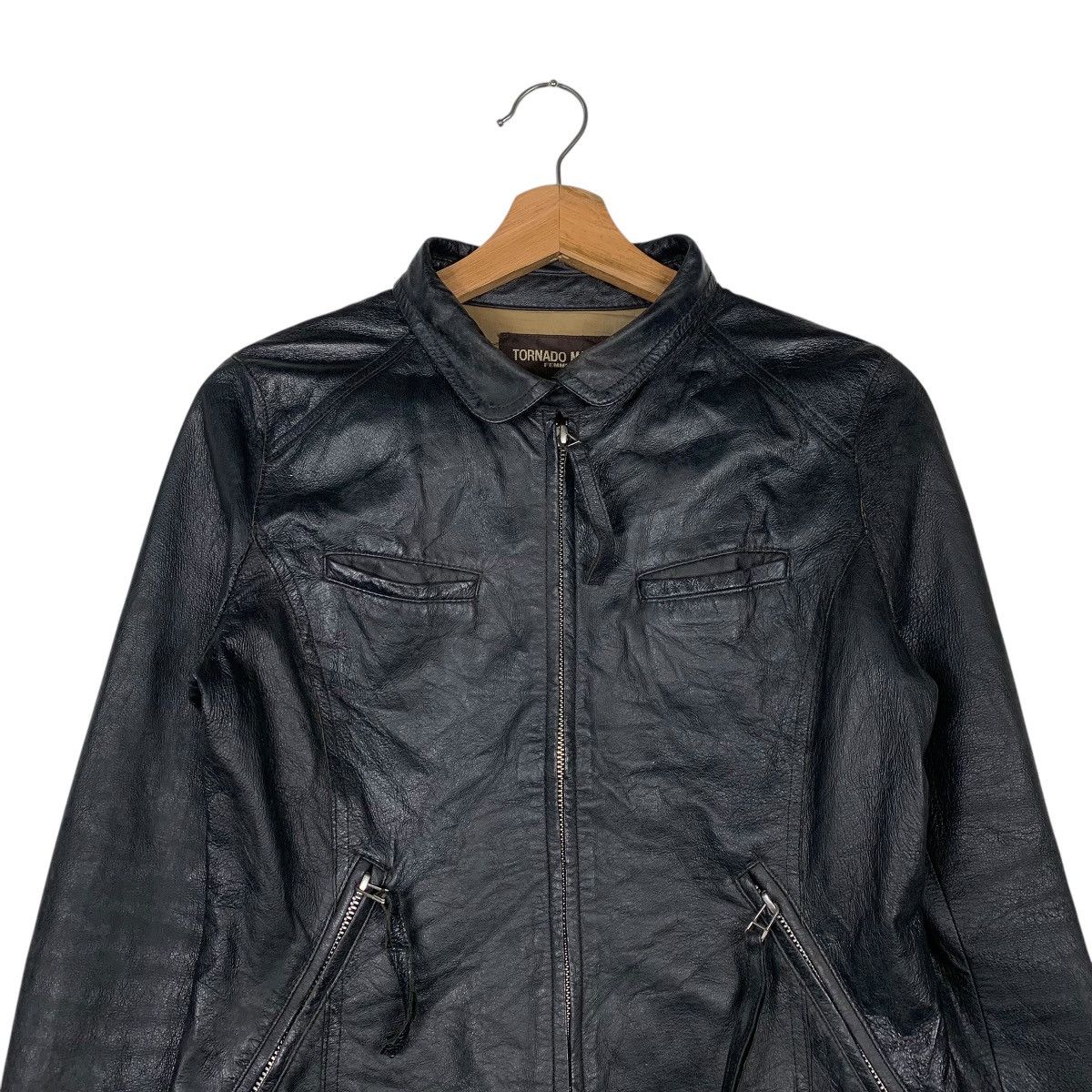 ジャケット・アウター Rare TORNADO MART real leather 00S Tornado Mart Leather Fur Jacket- Black (Used), From