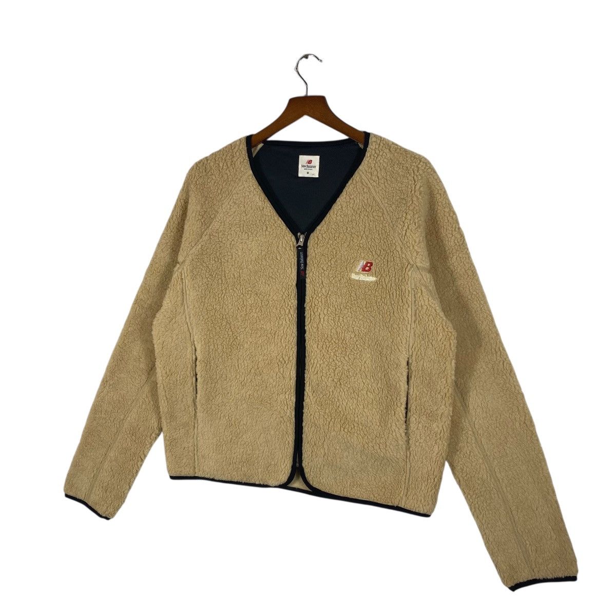 New Balance New Balance Fleece Sherpa Zipper Jacket M Size Brown Colour Size US M / EU 48-50 / 2 - 2 Thumbnail