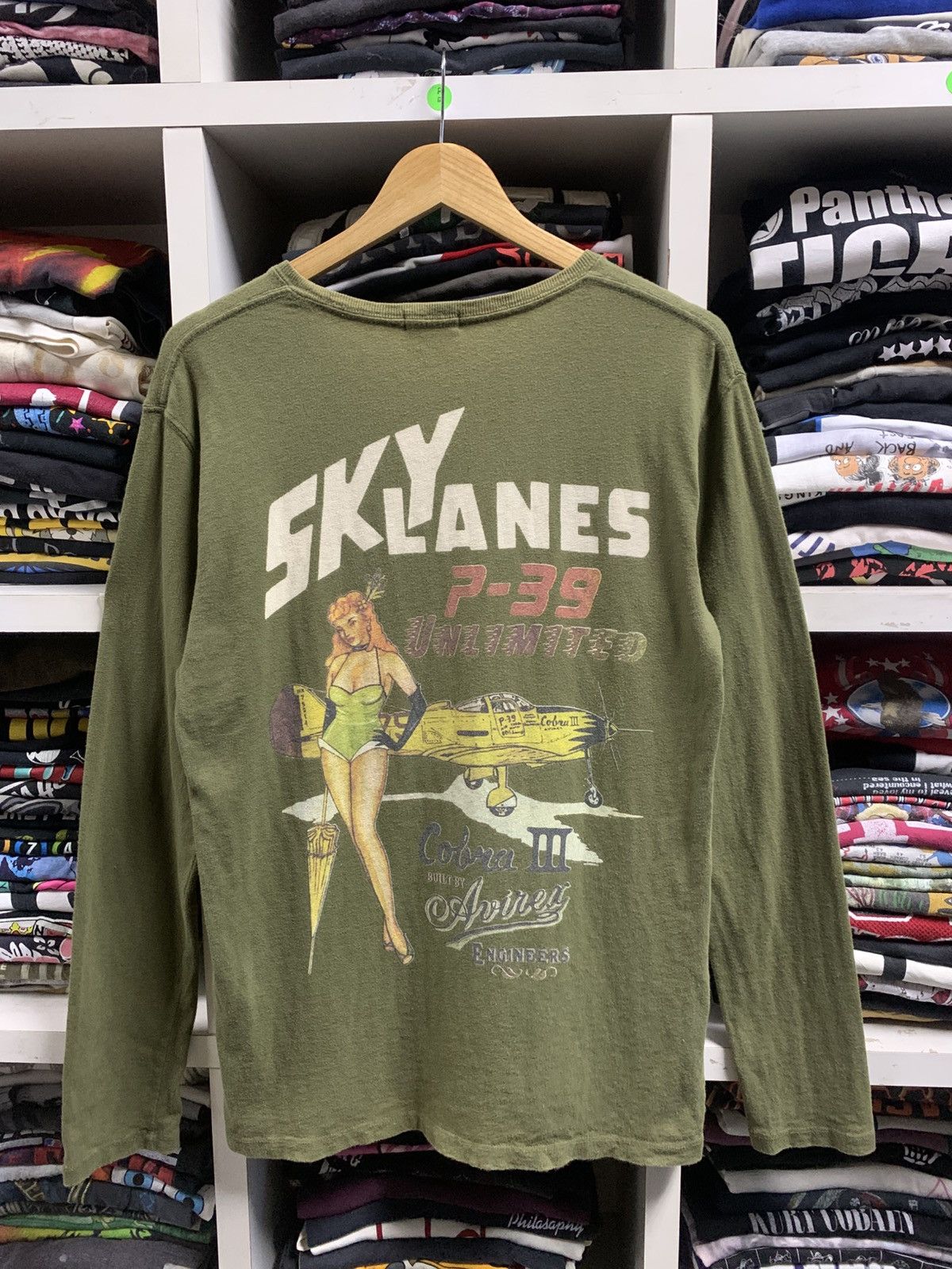 Avirex × Vintage Vintage Avirex “Sky Lanes P-39 Unlimited” Shirt Size US L / EU 52-54 / 3 - 1 Thumbnail