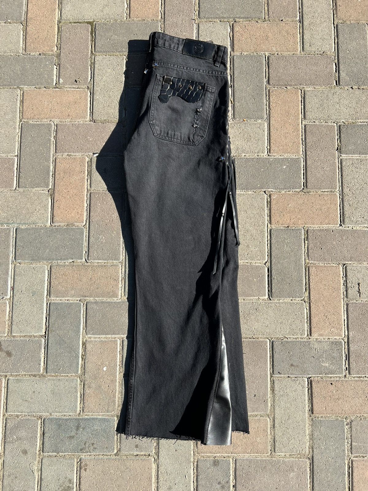Handmade V.S Patched & Distressed Flared Denim Size US 32 / EU 48 - 5 Thumbnail