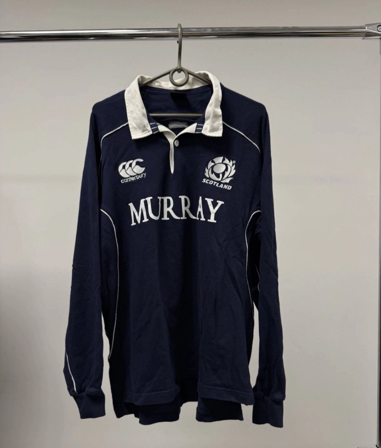 Canterbury of New Zealand × Vintage Scotland Rugby Shirt 2009/2010 Blue Canterbury Murray Retro Size US XL / EU 56 / 4 - 2 Thumbnail