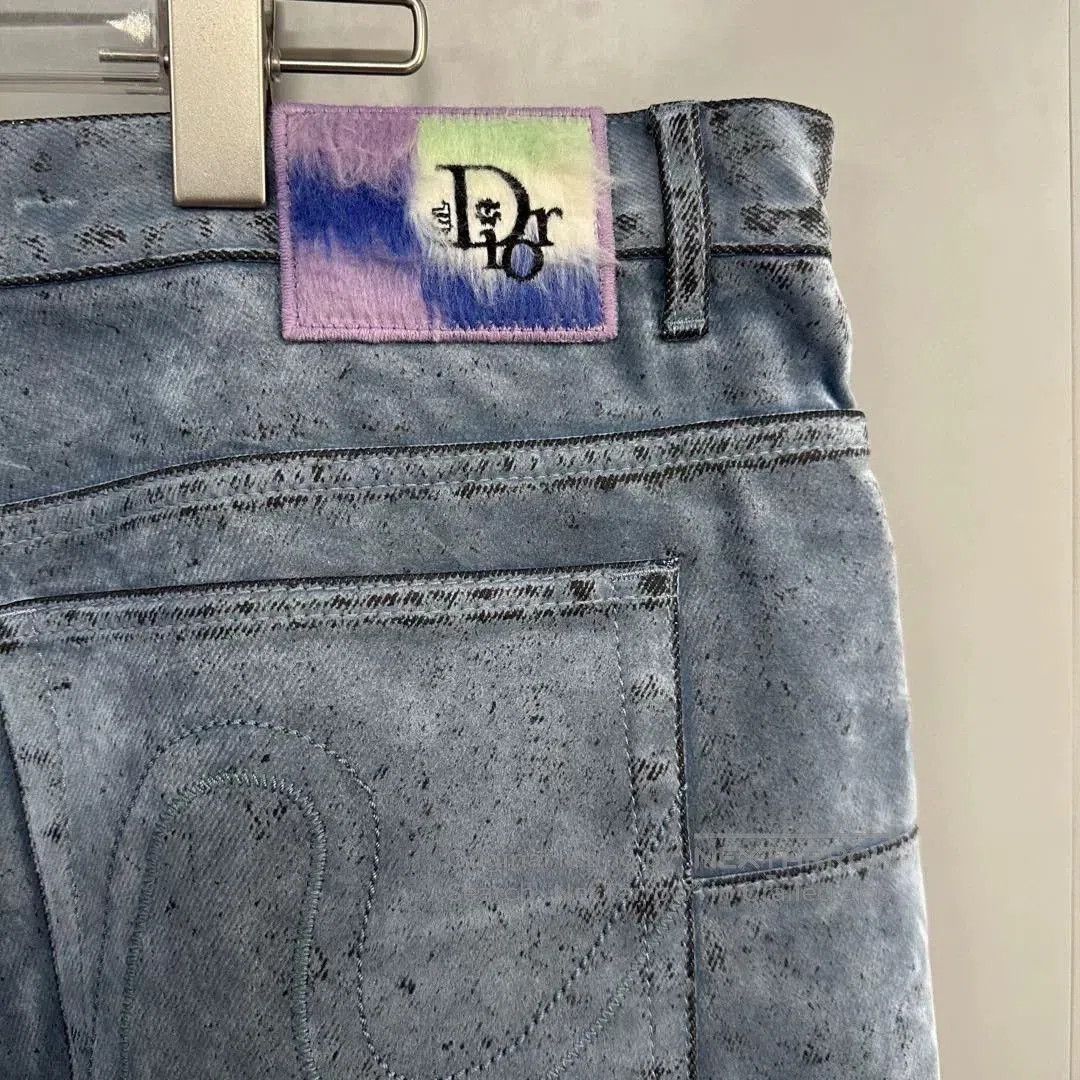 Dior blue distressed shorts by Dior collaboration. Size US 36 / EU 52 - 3 Thumbnail