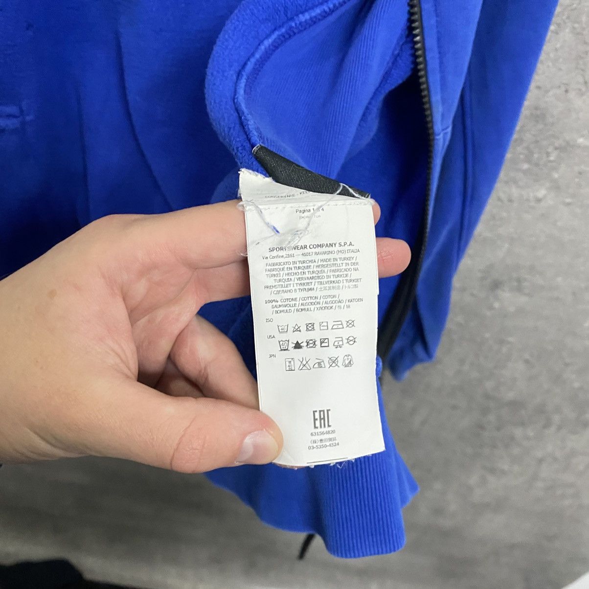 Stone Island 00s Vintage Stone Island Zip Hoodie Full Zip Blue Size US L / EU 52-54 / 3 - 17 Thumbnail