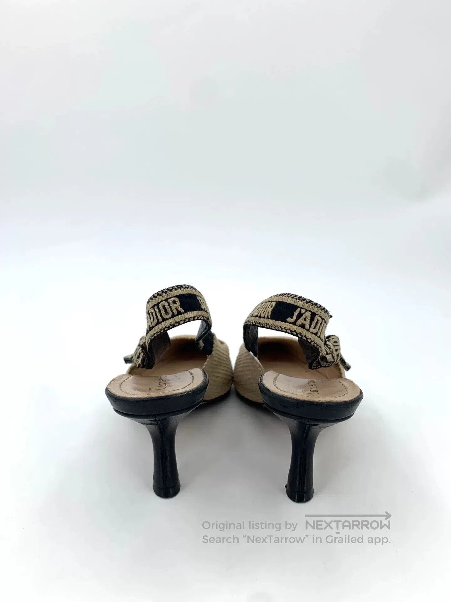 Dior Dior Brown Embroidered Strap Heel Sandals. Size US 6 / IT 36 - 4 Thumbnail