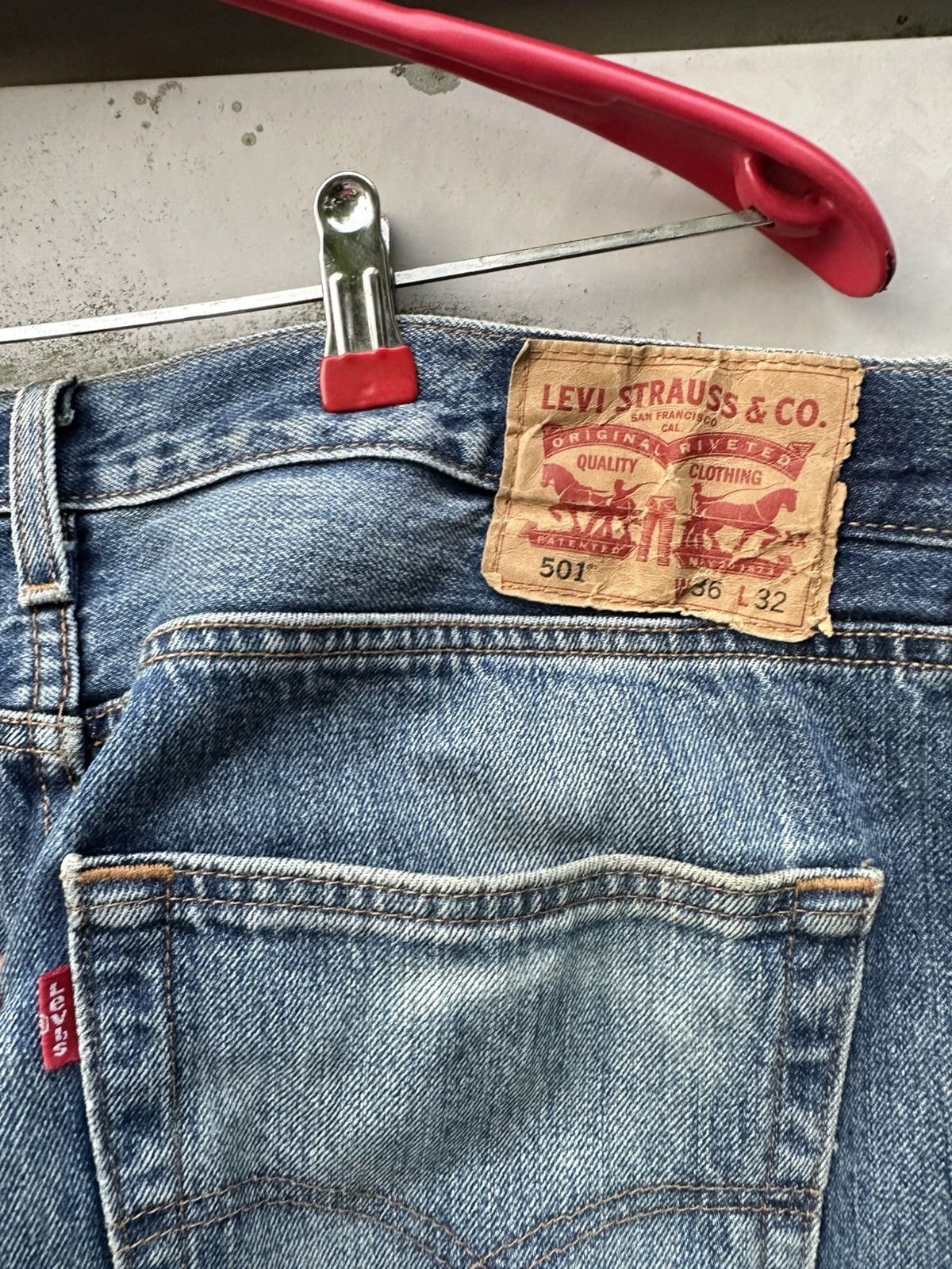 Levi's Vintage Clothing Levis 501 Baggy Blue Jeans Size US 36 / EU 52 - 10 Thumbnail