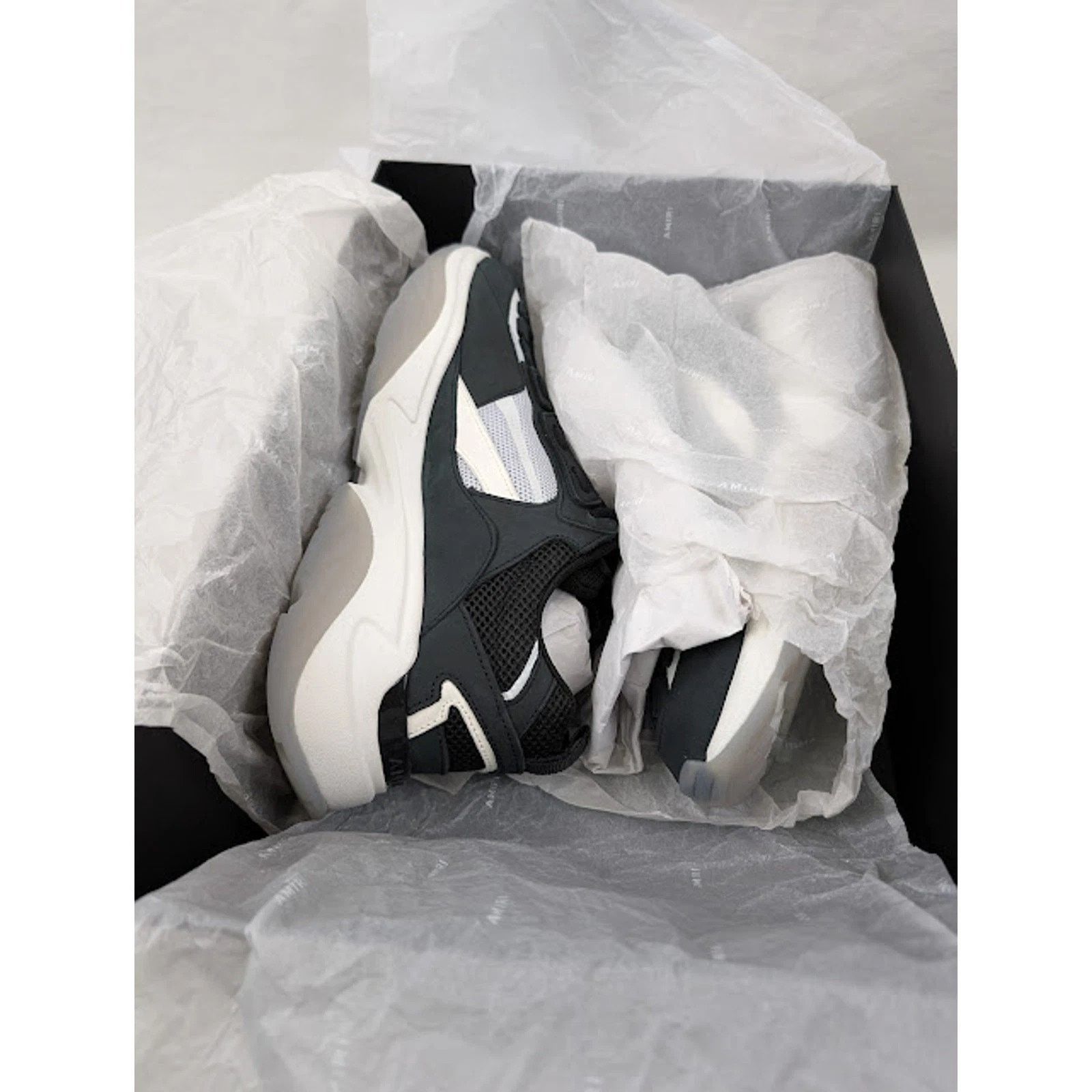 Amiri o1rshd1 Bone Runner Low-Top Sneakers in Black Size US 11 / EU 44 - 20 Thumbnail