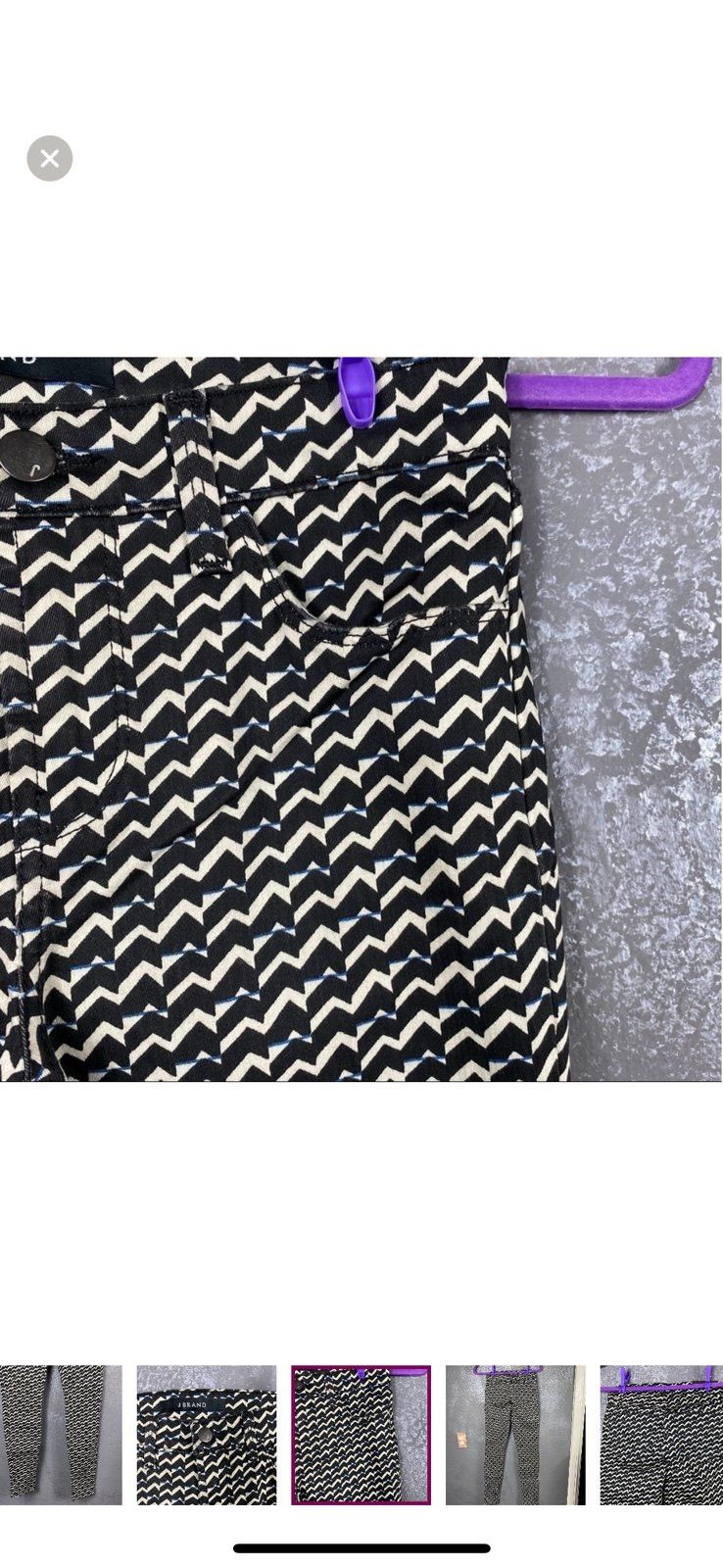 J Brand J Brand Berlin Print Super Skinny Jean mid rise geometric b Size 25" / US 0 / IT 36 - 8 Thumbnail