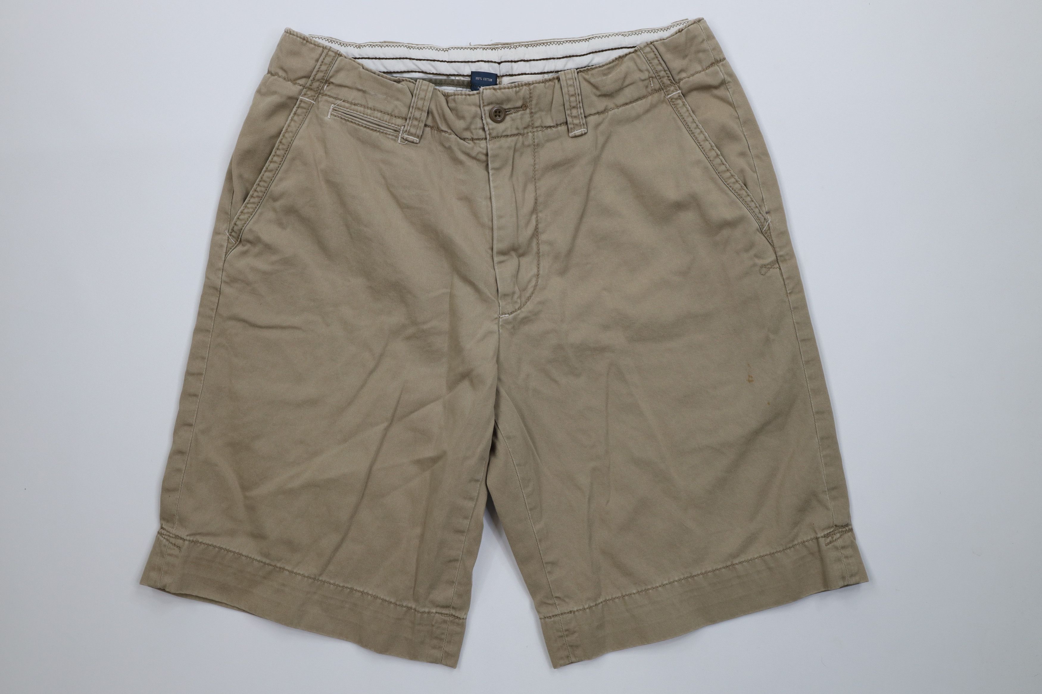 Ralph Lauren Vintage 90s Ralph Lauren Heavyweight Shorts Beige Cotton Size US 32 / EU 48 - 1 Thumbnail