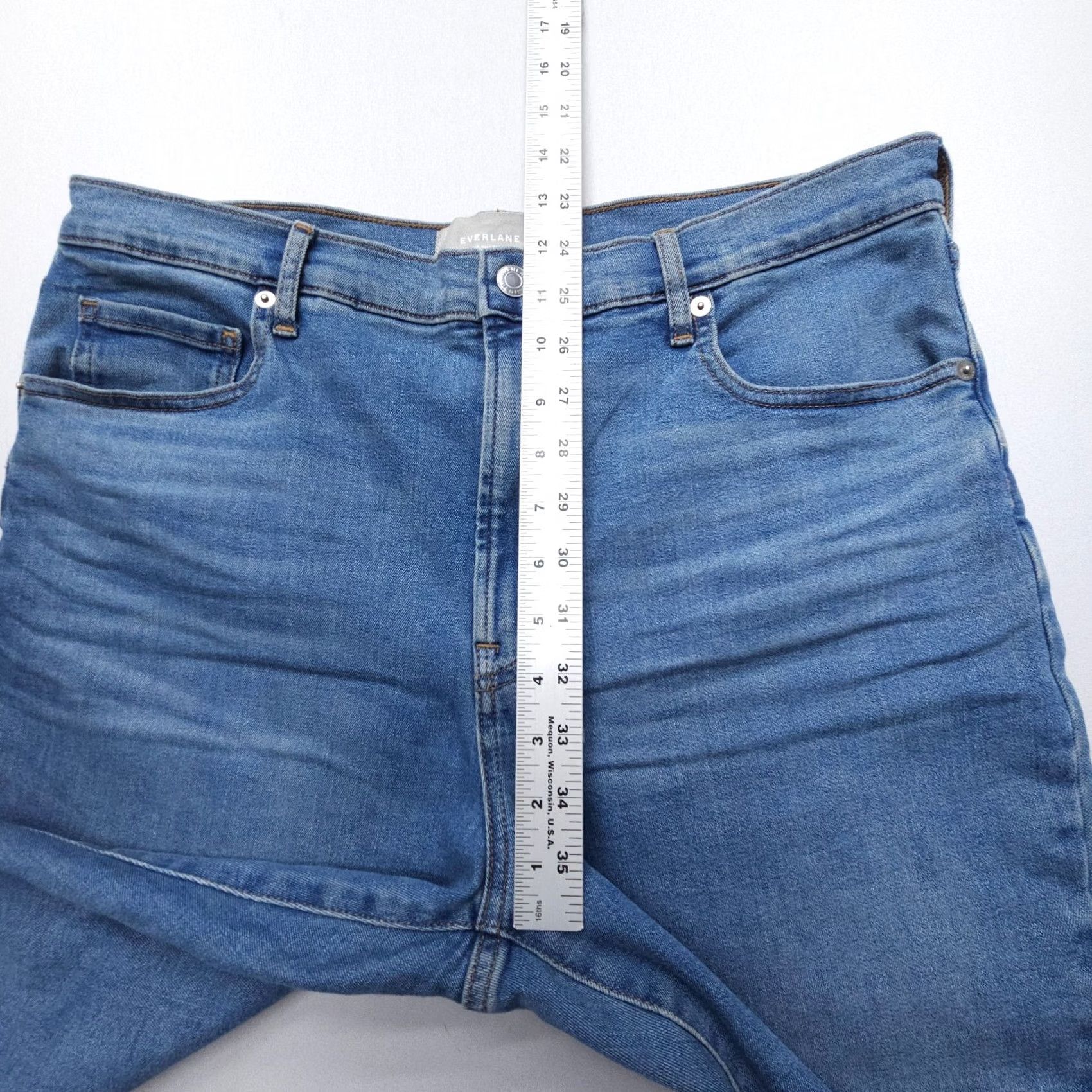 Everlane Everlane Jeans High Rise Skinny Ankle 33 Blue Denim Inseam 26" Stretch 5-Pocket Womens Slim Regular Blue Jeans Size 24" / US 00 / IT 34 - 6 Thumbnail