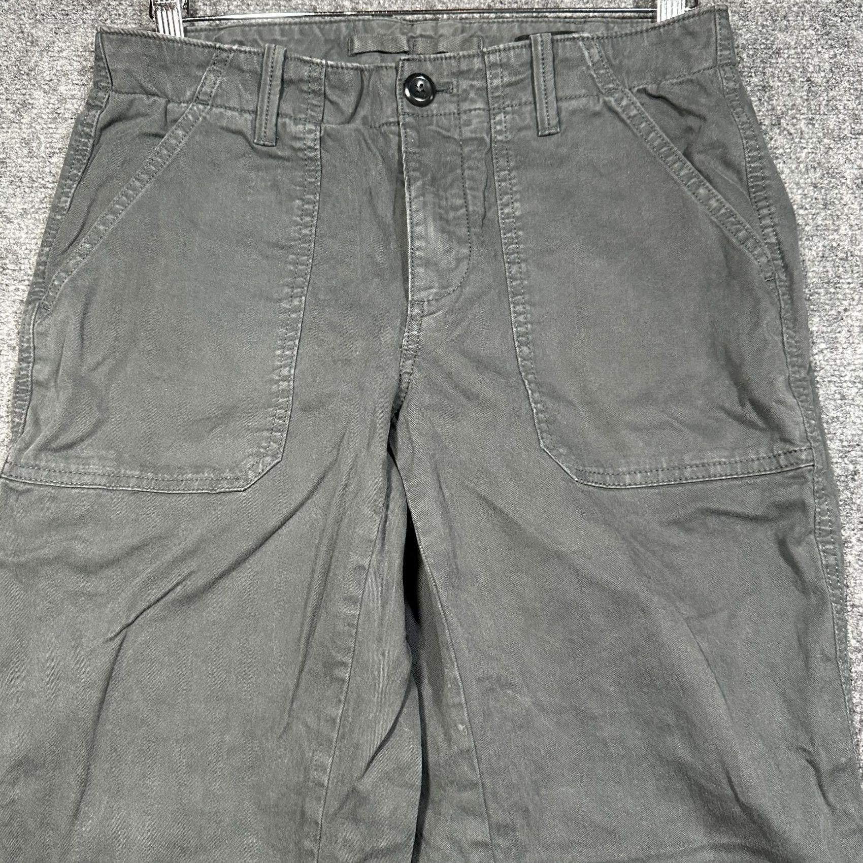 Banana Republic Banana Republic Pants Womens Gray Size 4 Cotton Stretch Zip Ankle Chino Size 27" / US 4 / IT 40 - 3 Thumbnail