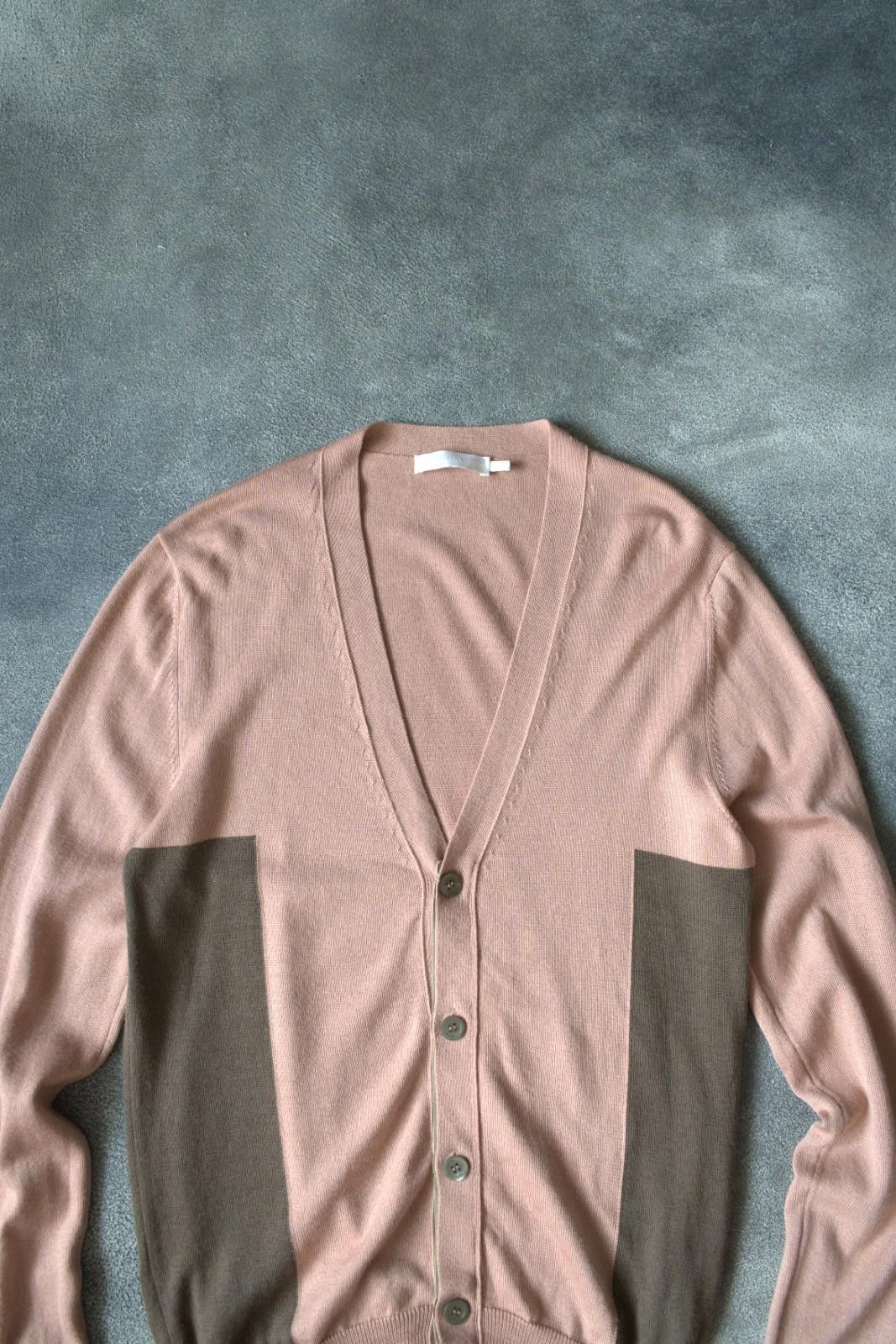 Alexander McQueen !SAMPLE 2000's Alexander McQueen Men Cardigan Two-Tone Wool Size US M / EU 48-50 / 2 - 5 Thumbnail