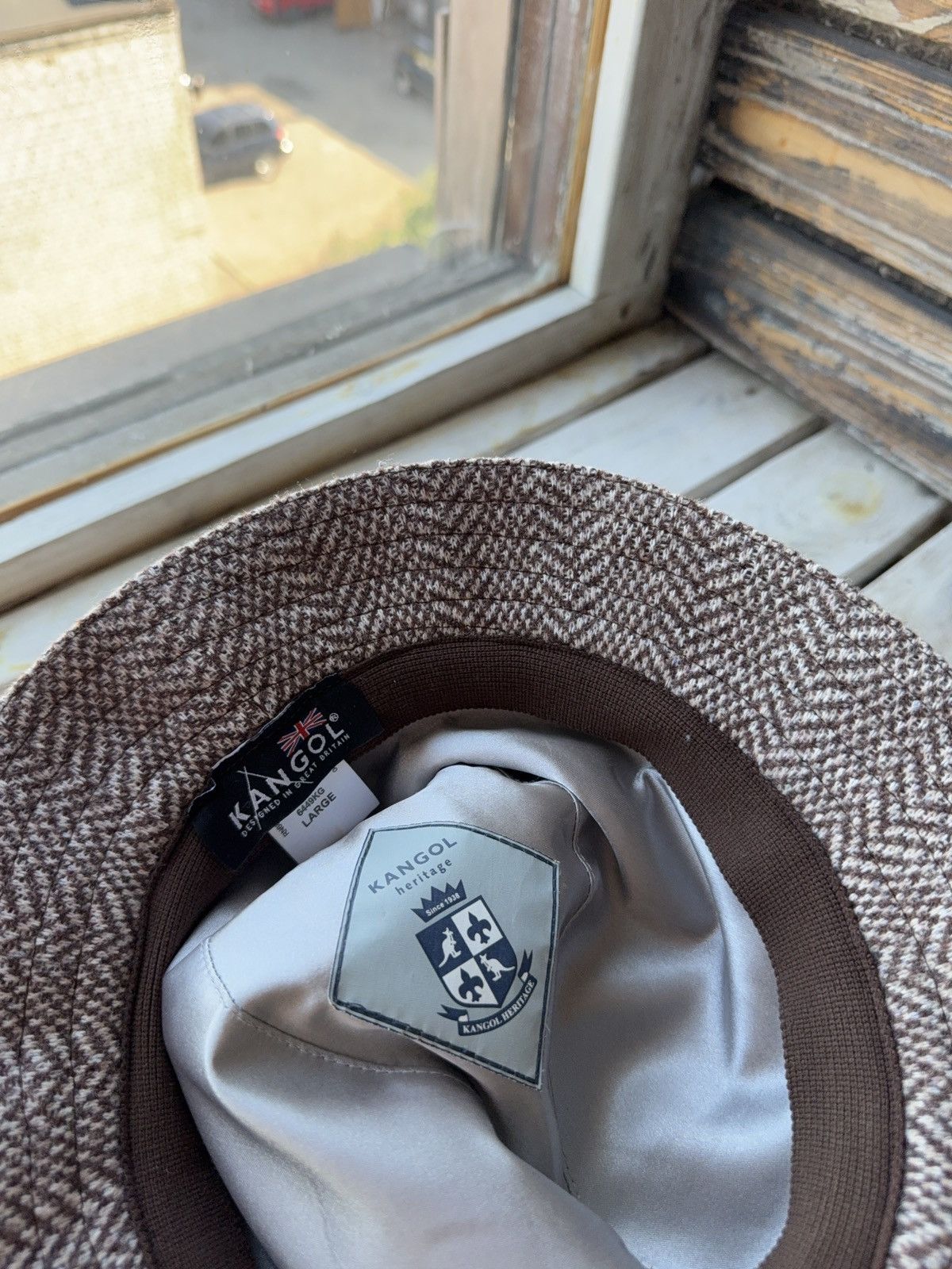 Kangol Kangol Heritage Wool Herringbone Trilby Hat – Size L Size ONE SIZE - 5 Thumbnail