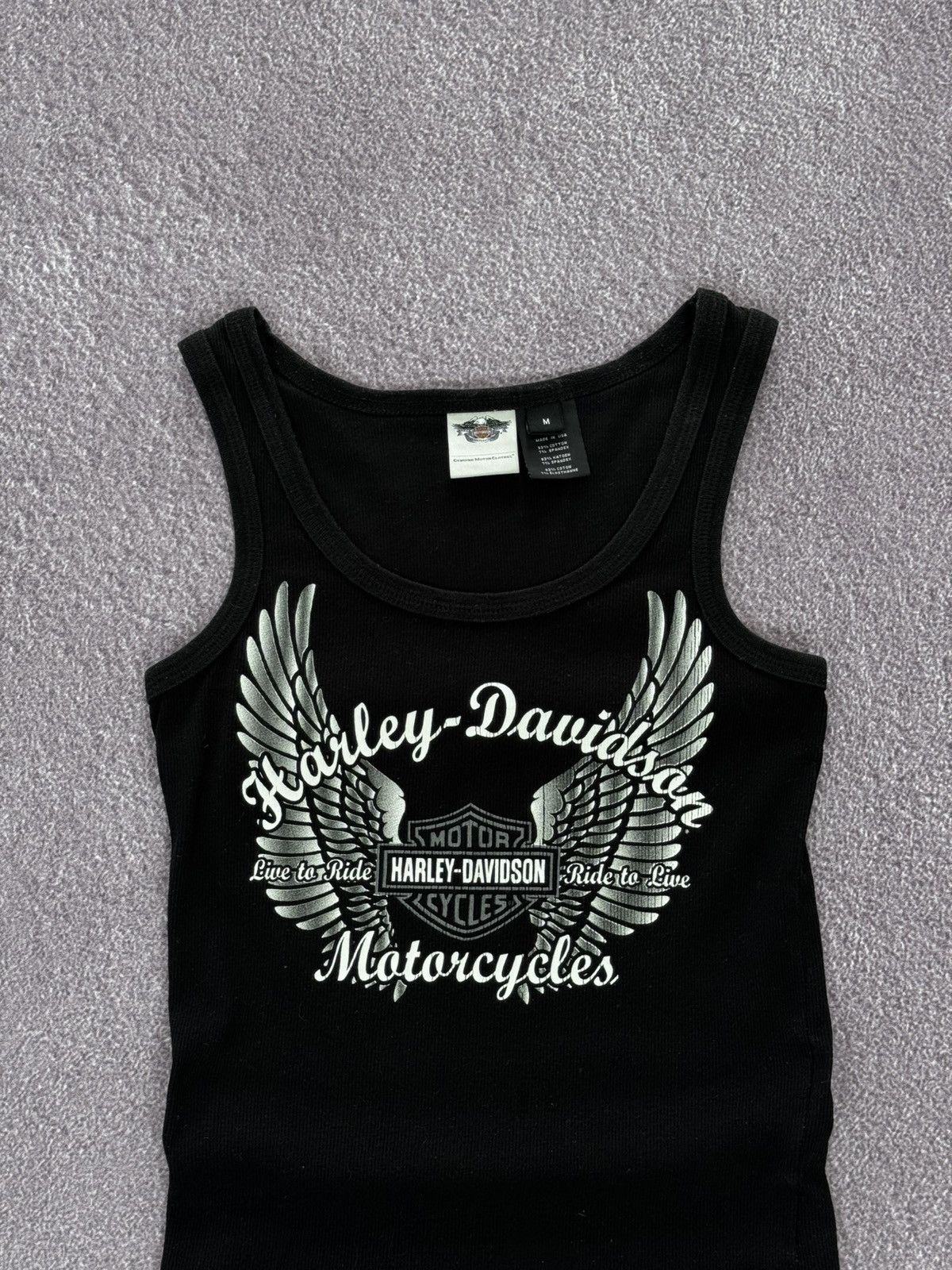 Harley Davidson 00’s Harley Davidson Y2K Printed Grunge Tank Top Size M / US 6-8 / IT 42-44 - 2 Thumbnail