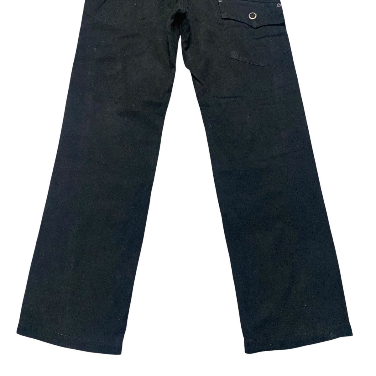 Japanese Brand Japanese Brand Bartack Black Cargo Pants Drawstring Size US 33 - 12 Thumbnail