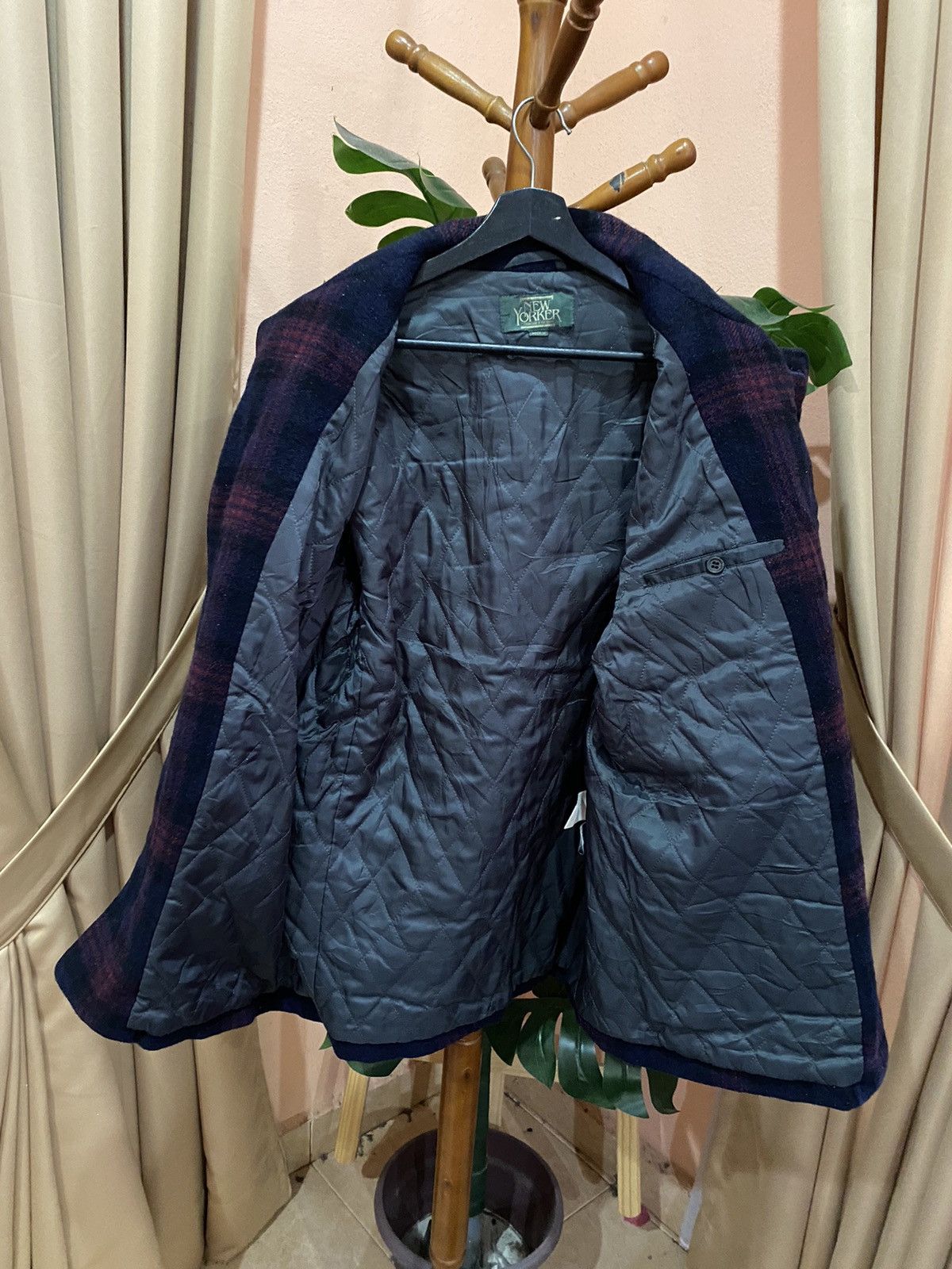 Japanese Brand New Yorker Woolen Plaid Jacket, Medium - Classic Style Size US M / EU 48-50 / 2 - 10 Thumbnail