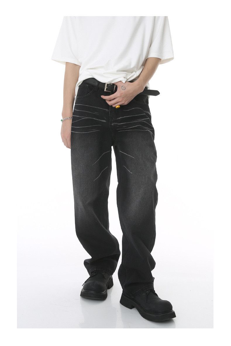 Japanese Brand × Jean Vintage loose straight washed jeans y2k Size US 32 / EU 48 - 1 Thumbnail