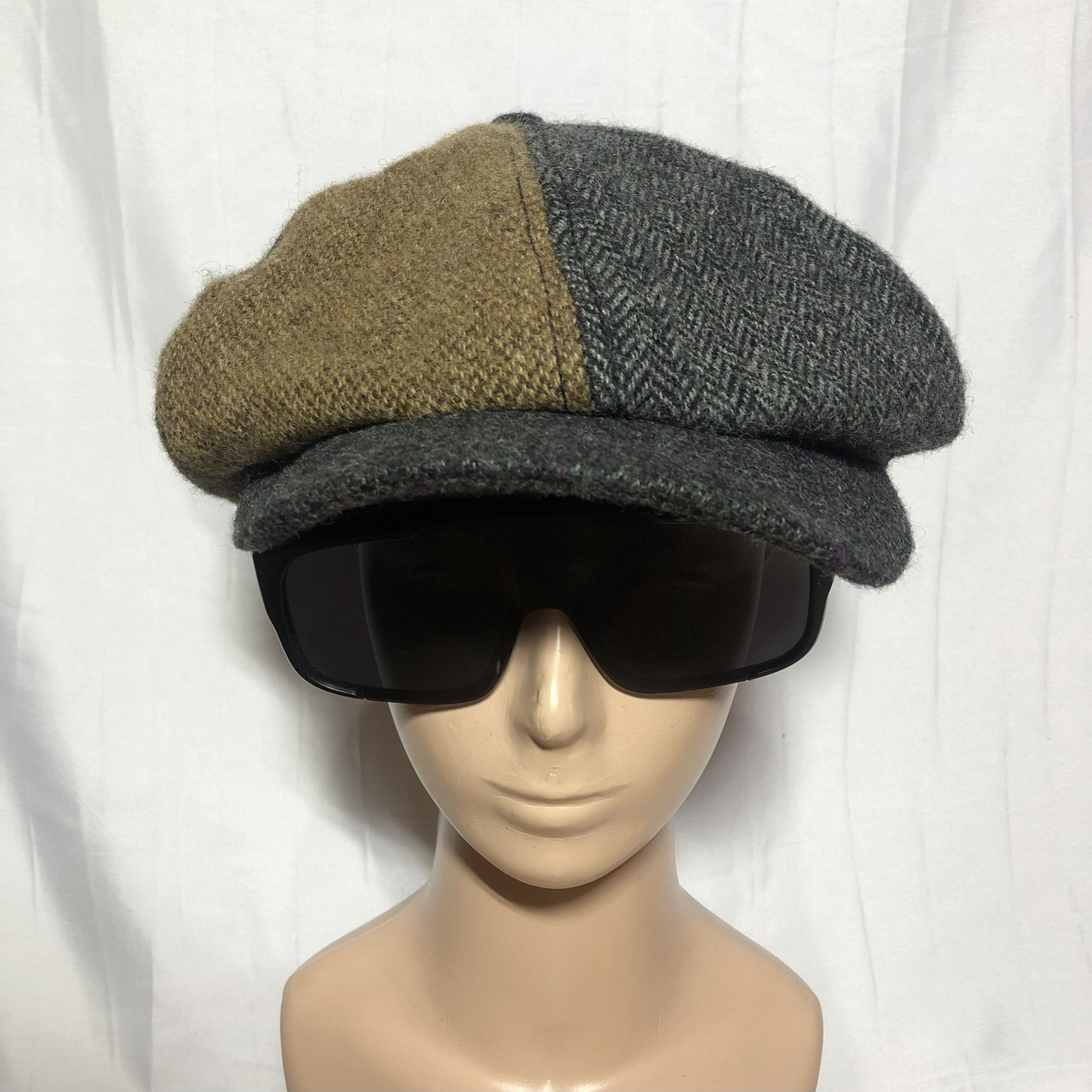 Castano Moon Wool Patchwork Newsboy Cap