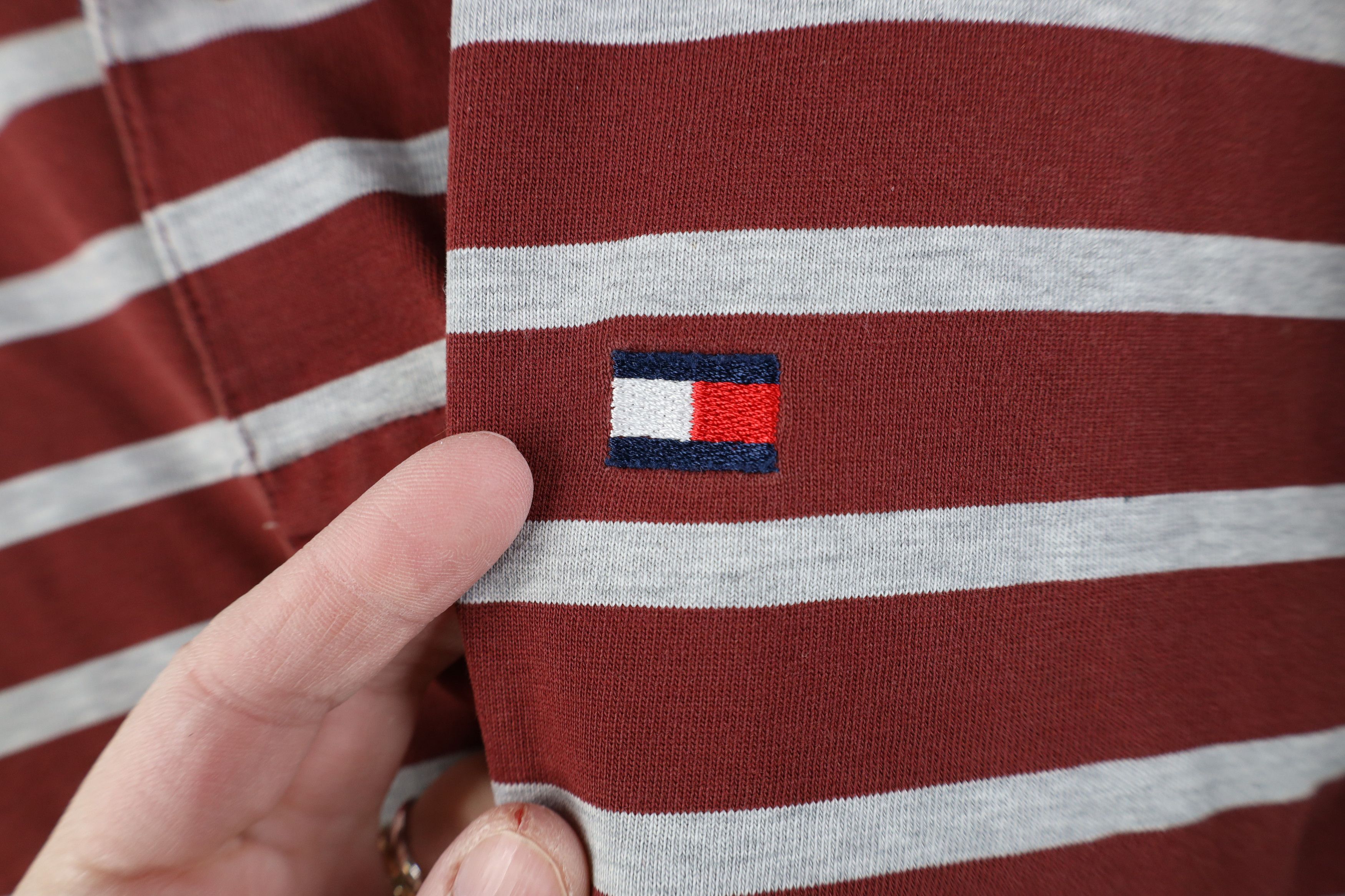 Tommy Hilfiger Vintage 90s Tommy Hilfiger Striped Long Sleeve Rugby Polo Size US L / EU 52-54 / 3 - 4 Thumbnail
