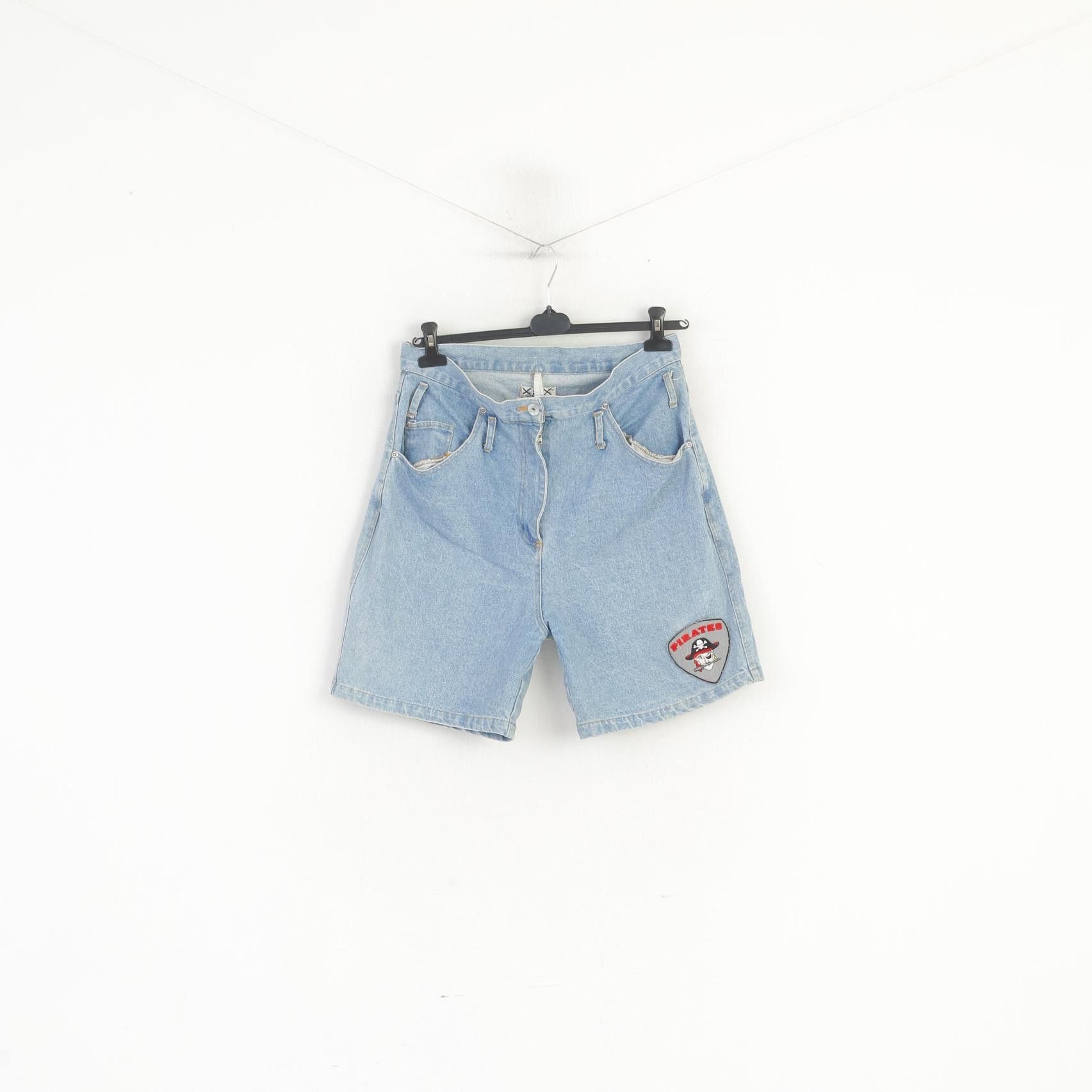 Vintage XEX New Style Women XL Denim Shorts Blue Vintage 6222 Size 38" / US 16 / IT 52 - 2 Thumbnail