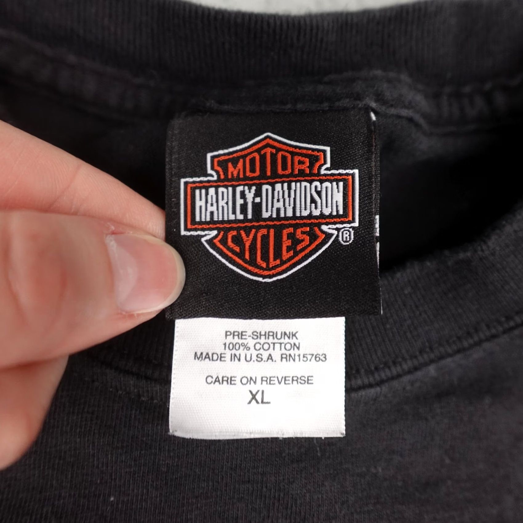 Harley Davidson VINTAGE Harley-Davidson Shirt Mens XL Black Out of the Fire Eagle Made USA 2001 Size US XL / EU 56 / 4 - 2 Thumbnail