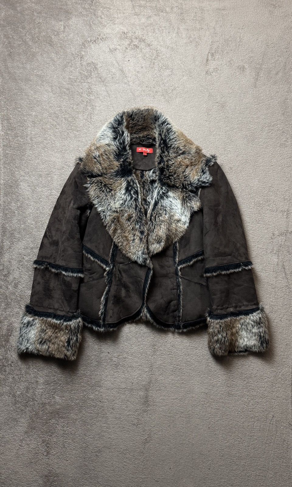 Vintage Y2K Faux Fur Coat Jacket balenciaga cdg boho Steampunk LGB Size S / US 4 / IT 40 - 1 Thumbnail