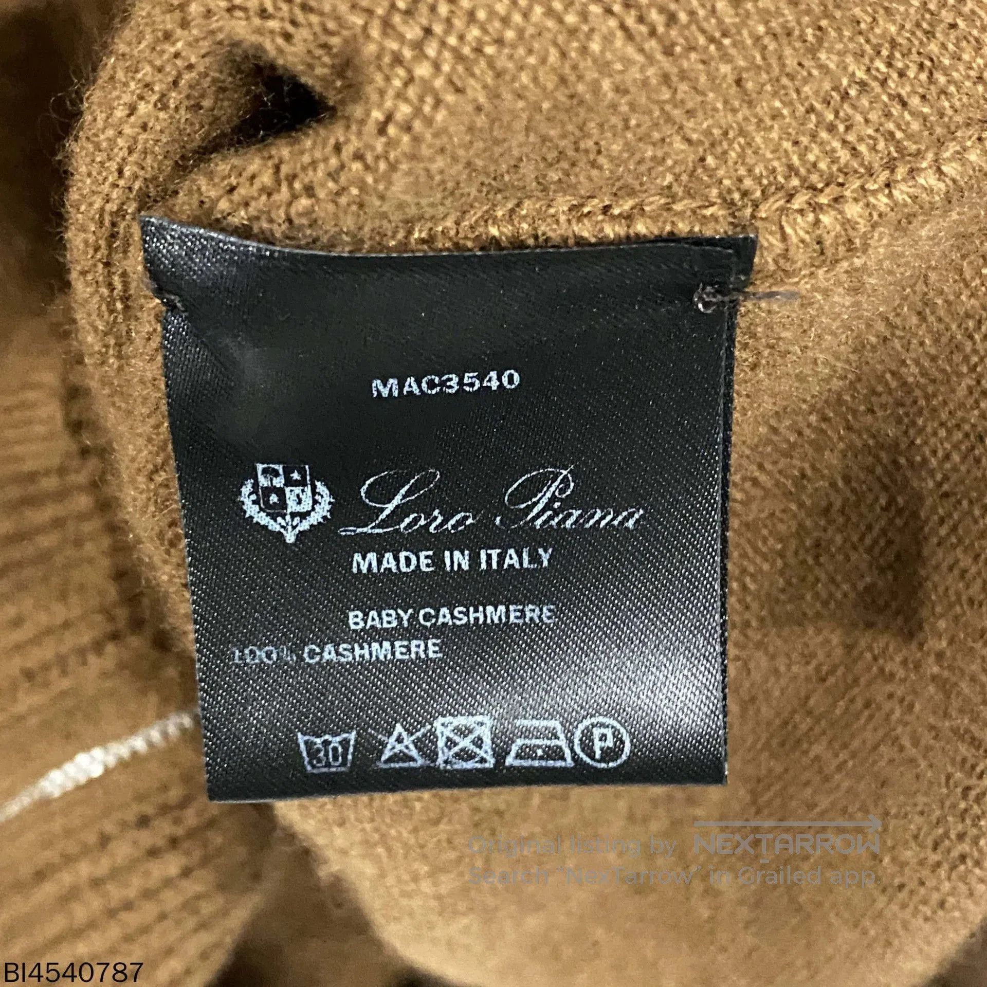 Loro Piana stylish cashmere zip-up hoodie in camel. Size US L / EU 52-54 / 3 - 4 Thumbnail