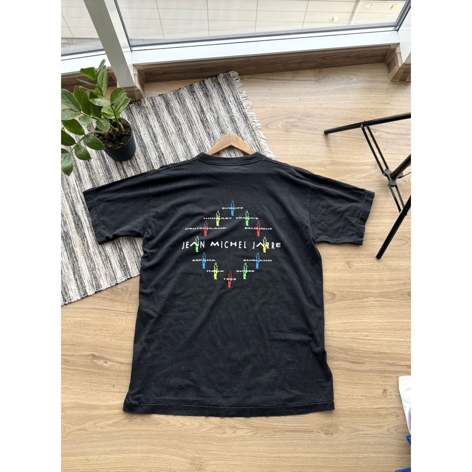 Vintage VINTAGE Jean Michel Jarre 1993 Europe In Concert Tour T-Shirt Tee XL Black Men Shirt Size US XL / EU 56 / 4 - 5 Thumbnail