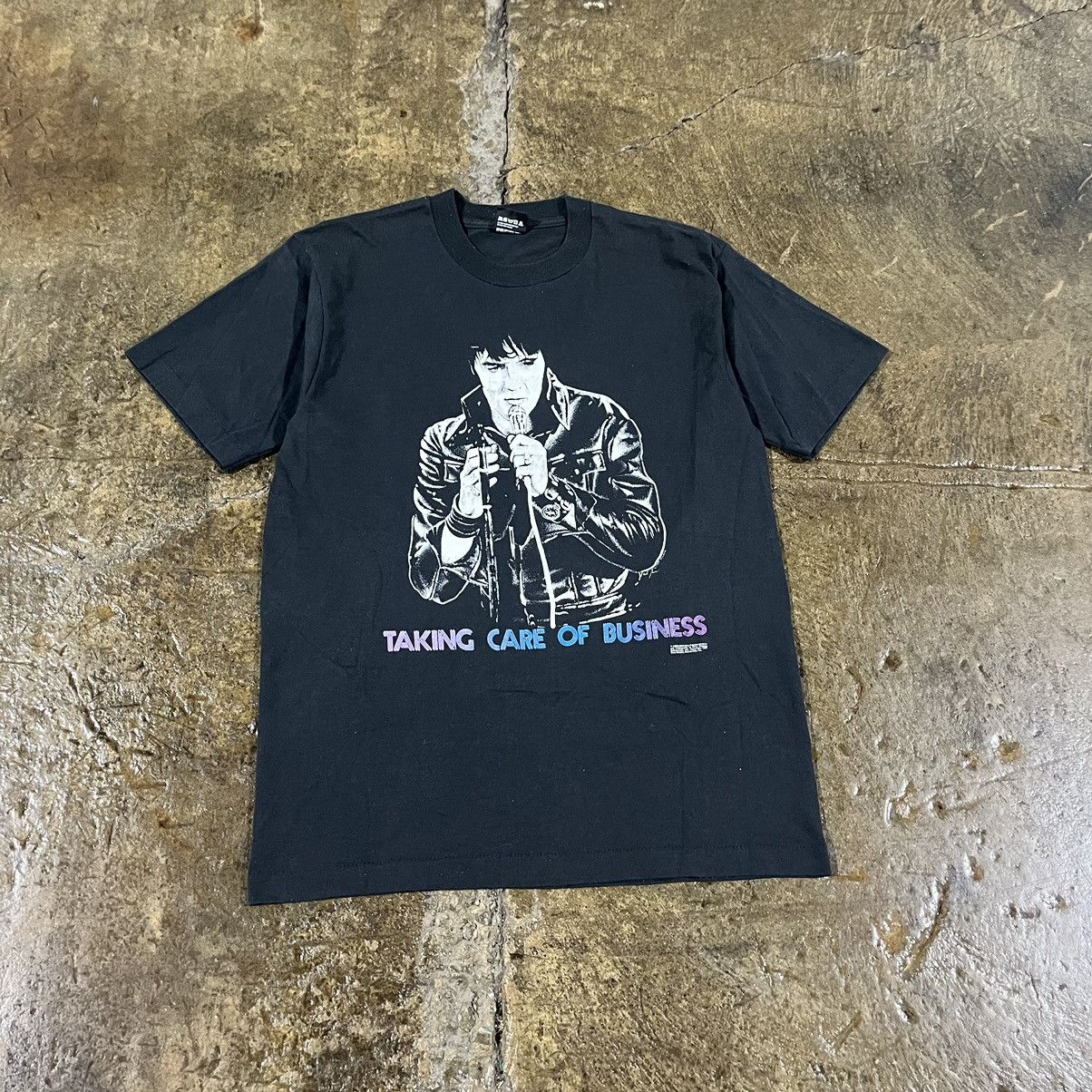 Band Tees × Vintage Vintage 90s Elvis Presley Tee Shirt Graphic Rare Unique Size US M / EU 48-50 / 2 - 2 Thumbnail