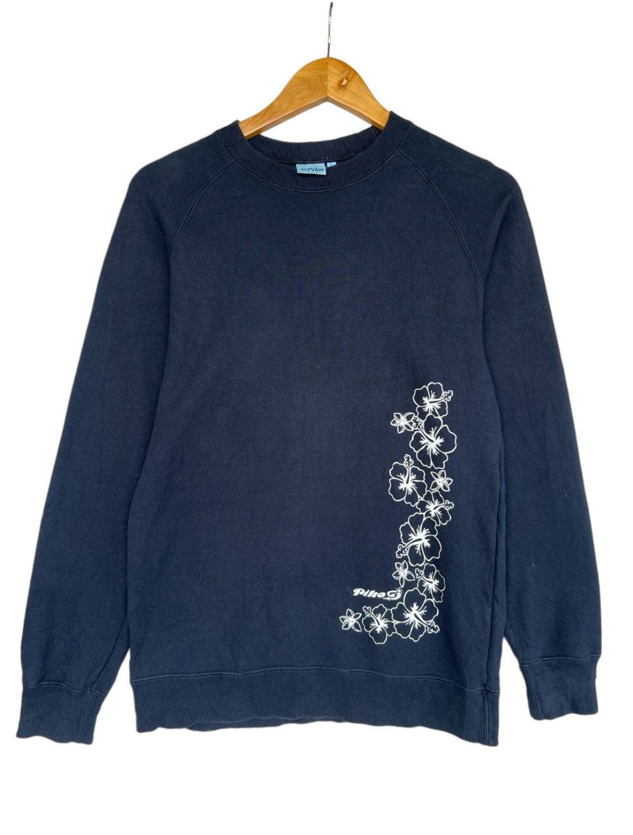 Vintage Piko Surfboard Hawaii Long Board Floral Sweatshirt Size L / US 10 / IT 46 - 2 Thumbnail