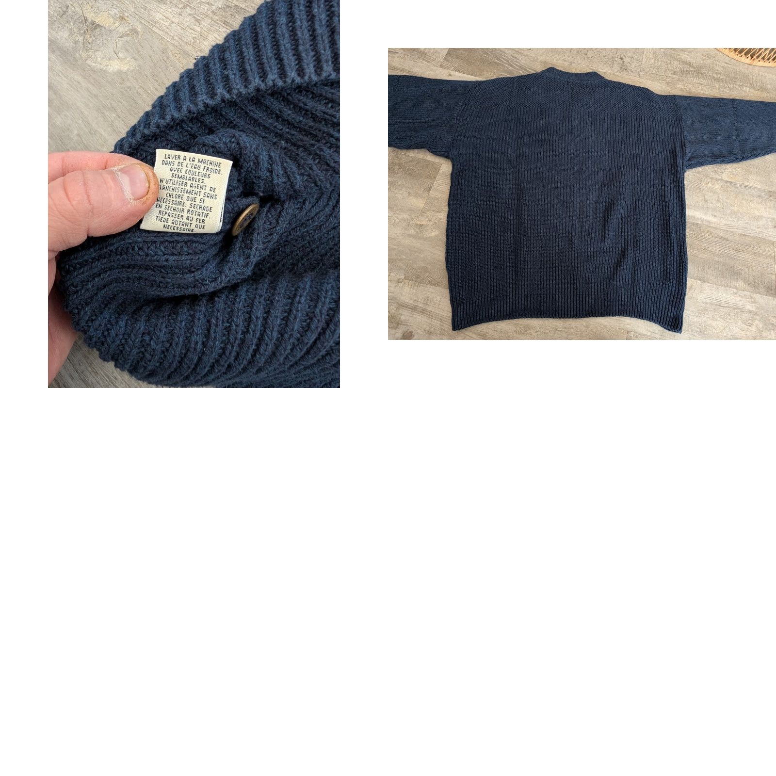Eddie Bauer Vtg Eddie Bauer Sweater Mens L Blue Knit Fisherman Ribbed Henley USA Made EUC Size US L / EU 52-54 / 3 - 10 Thumbnail